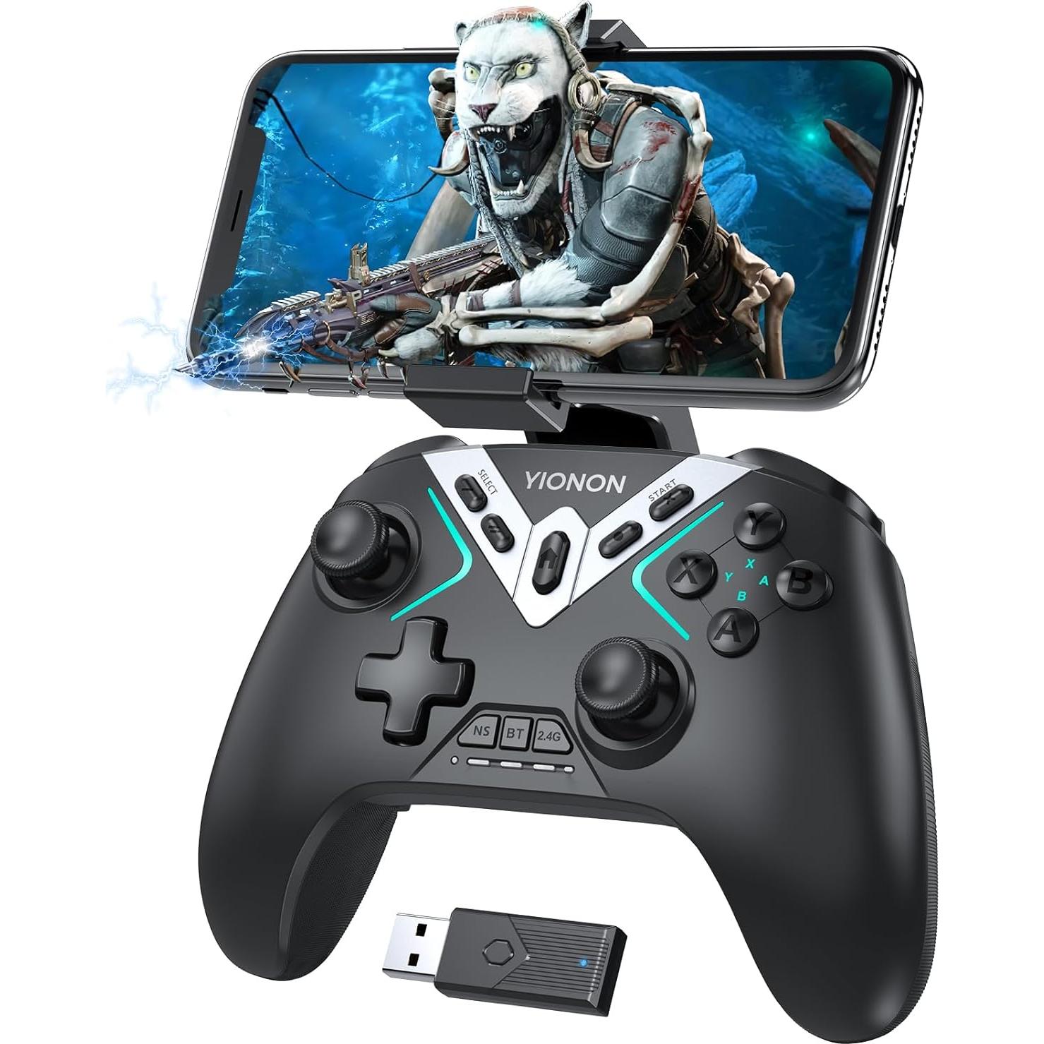 Controlador Inalámbrico Bluetooth YIONON con Efecto Hall y Joysticks