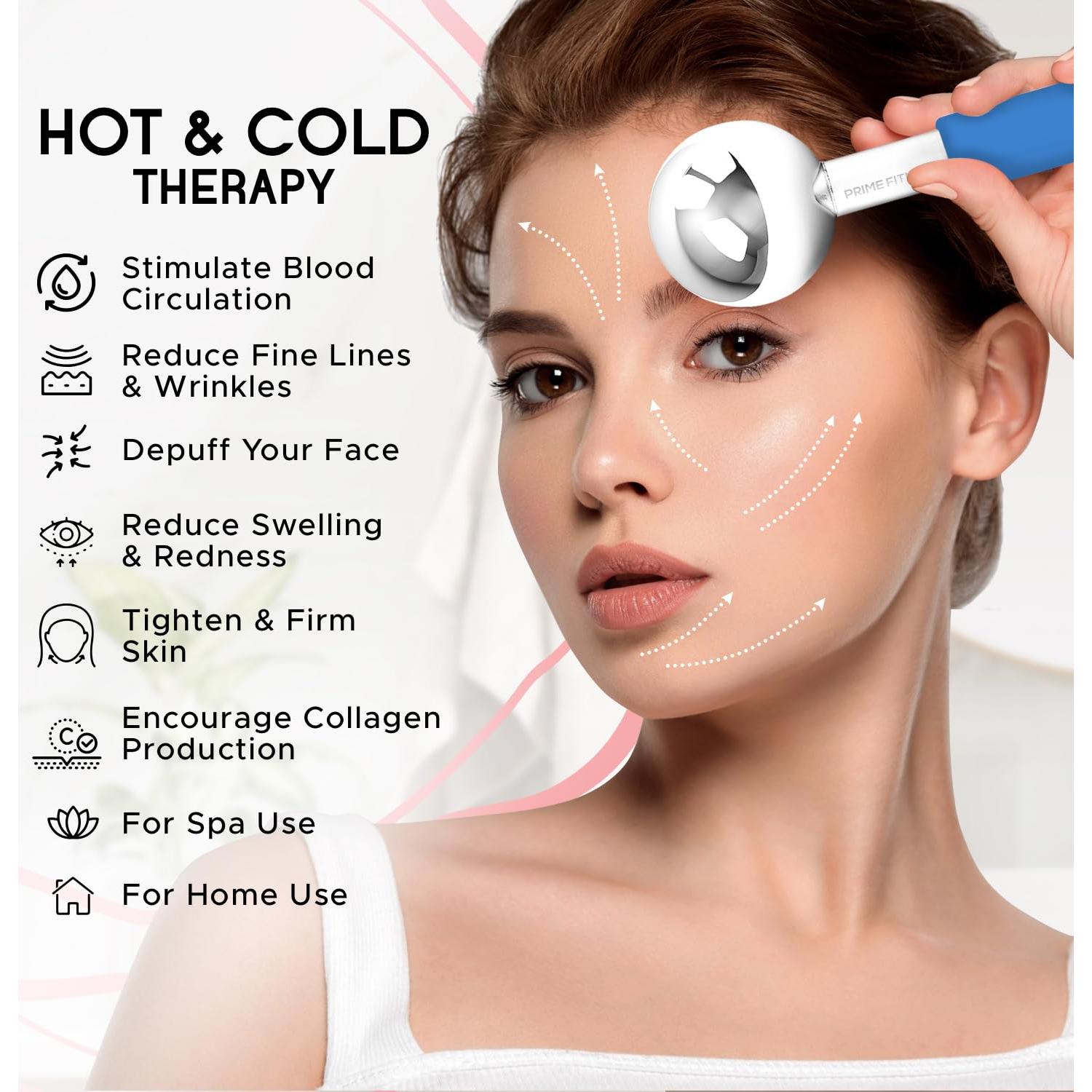 Esferas de Hielo para Faciales PRIME FITNESS - Rodillo Frío Acero Inquebrantable