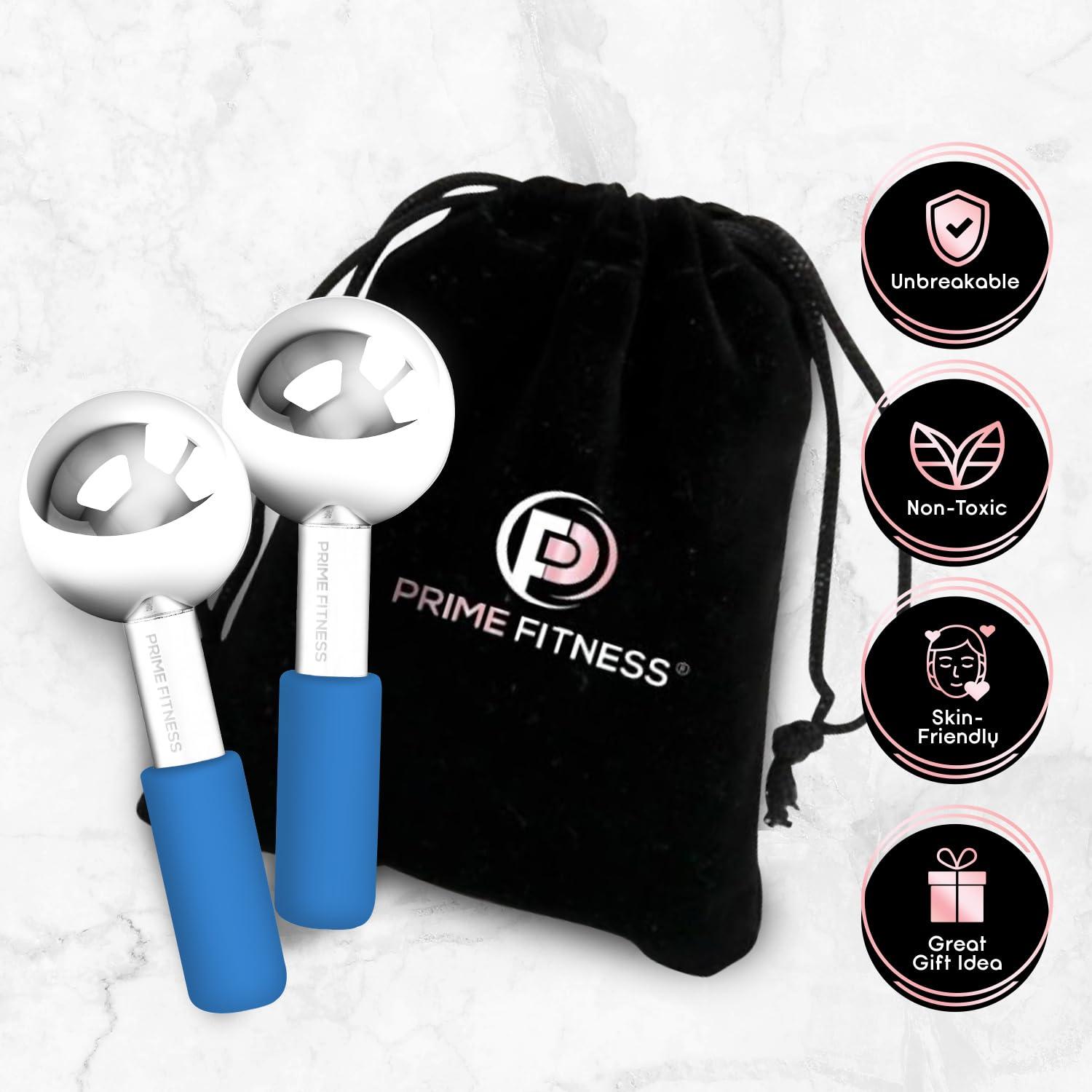 Esferas de Hielo para Faciales PRIME FITNESS - Rodillo Frío Acero Inquebrantable