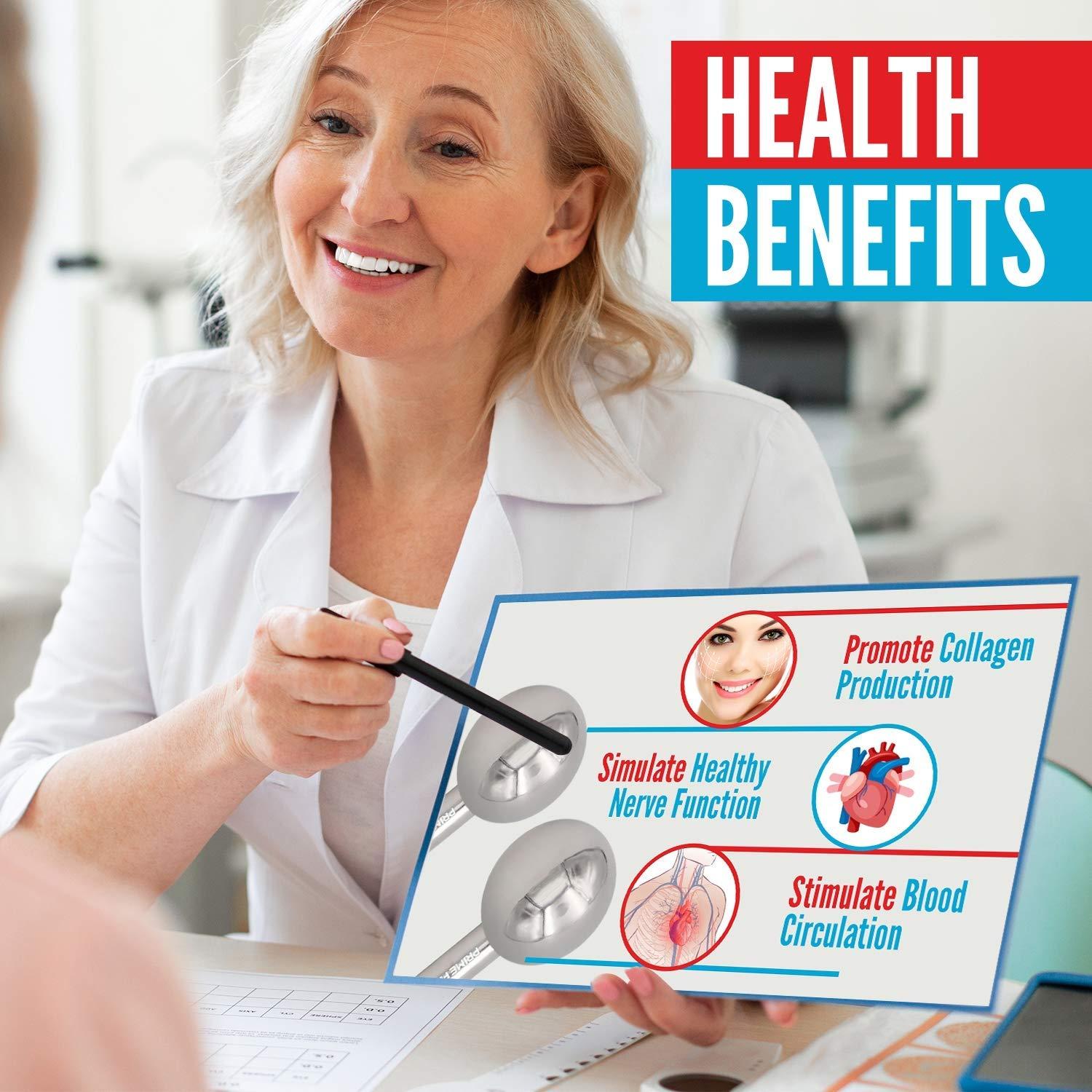 Esferas de Hielo para Faciales PRIME FITNESS - Rodillo Frío Acero Inquebrantable