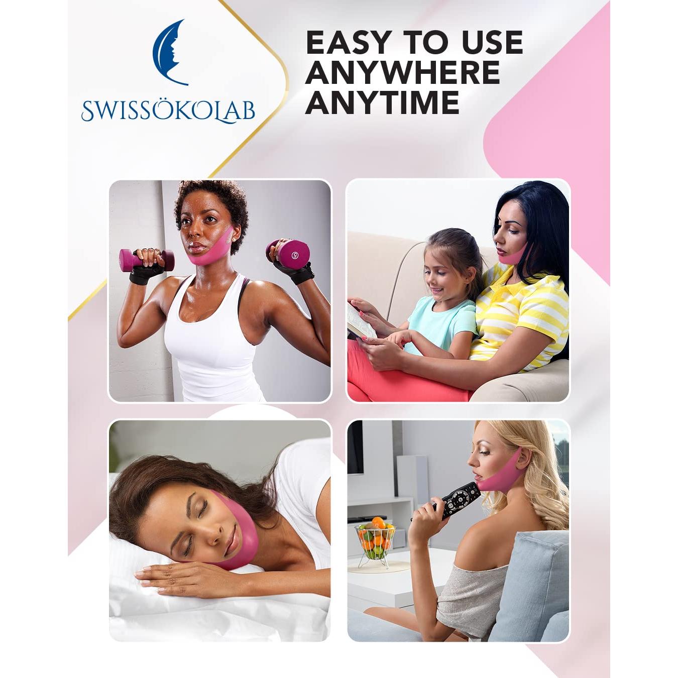 Máscara Facial Elevadora V-Swissokolab 5 Pcs Reafirmante