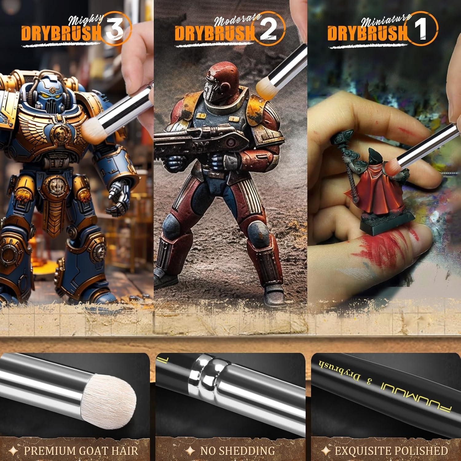 Juego de Pinceles de Pintura Miniatura Fuumuui 14 Piezas