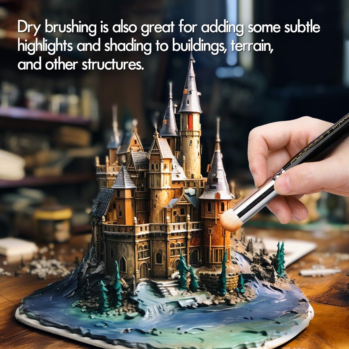 Juego de Pinceles de Pintura Miniatura Fuumuui 14 Piezas