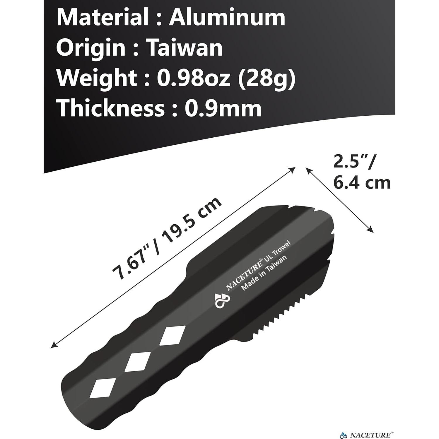Pala Ultraligera NACETURE para Senderismo - Aluminio, 27g