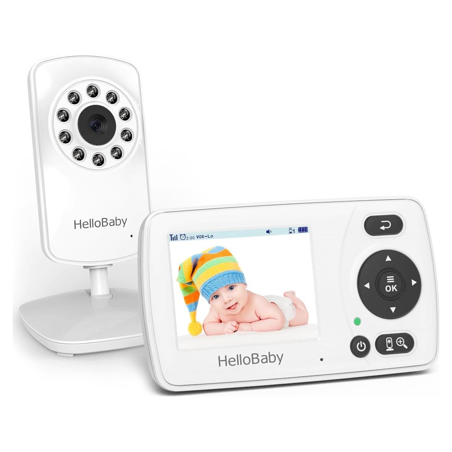 Monitor de Video para Bebés HelloBaby HB30 con Pantalla 2.4"