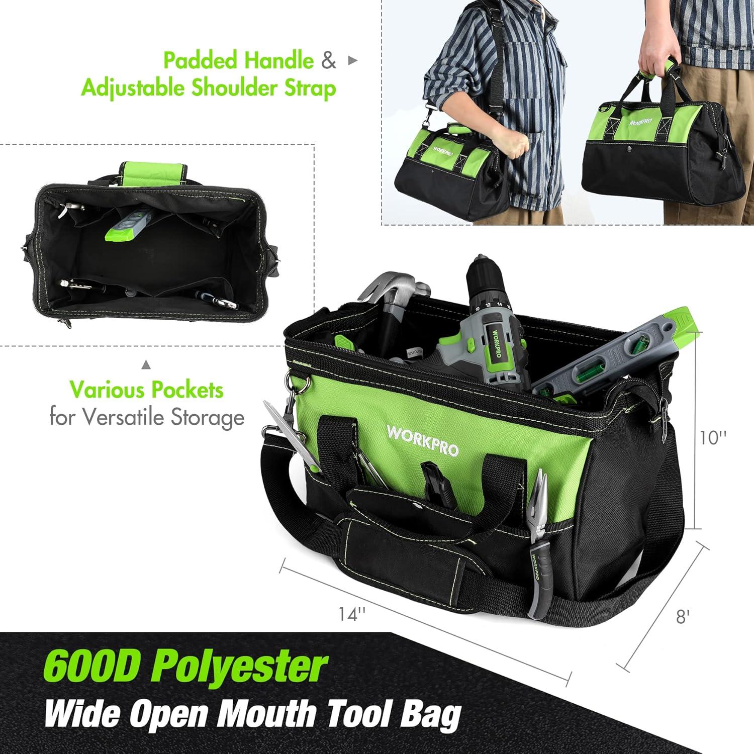 Conjunto de Herramientas Workpro 157 Piezas con Taladro 20V