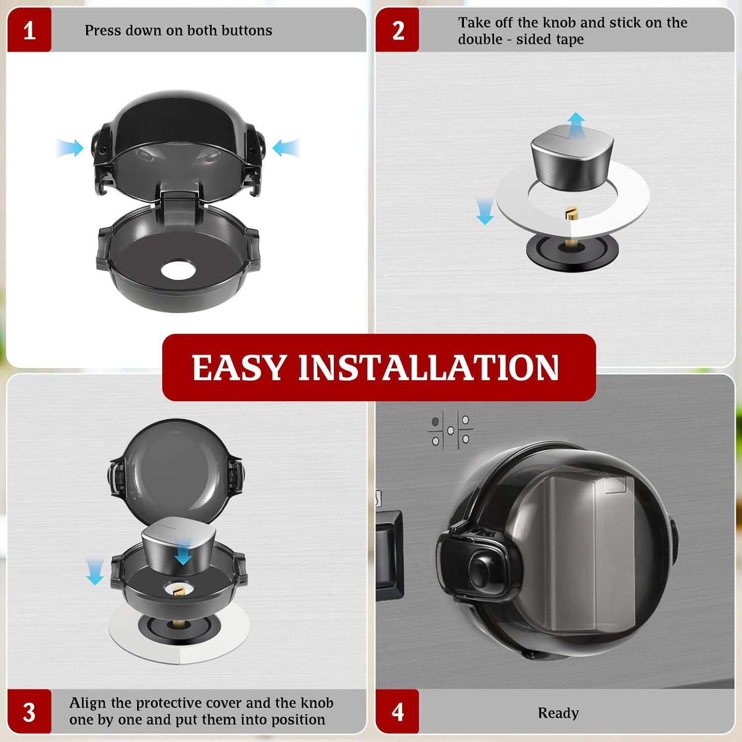 Cubiertas de Seguridad para Perillas de Estufa XNGPALM, 5 Pzas