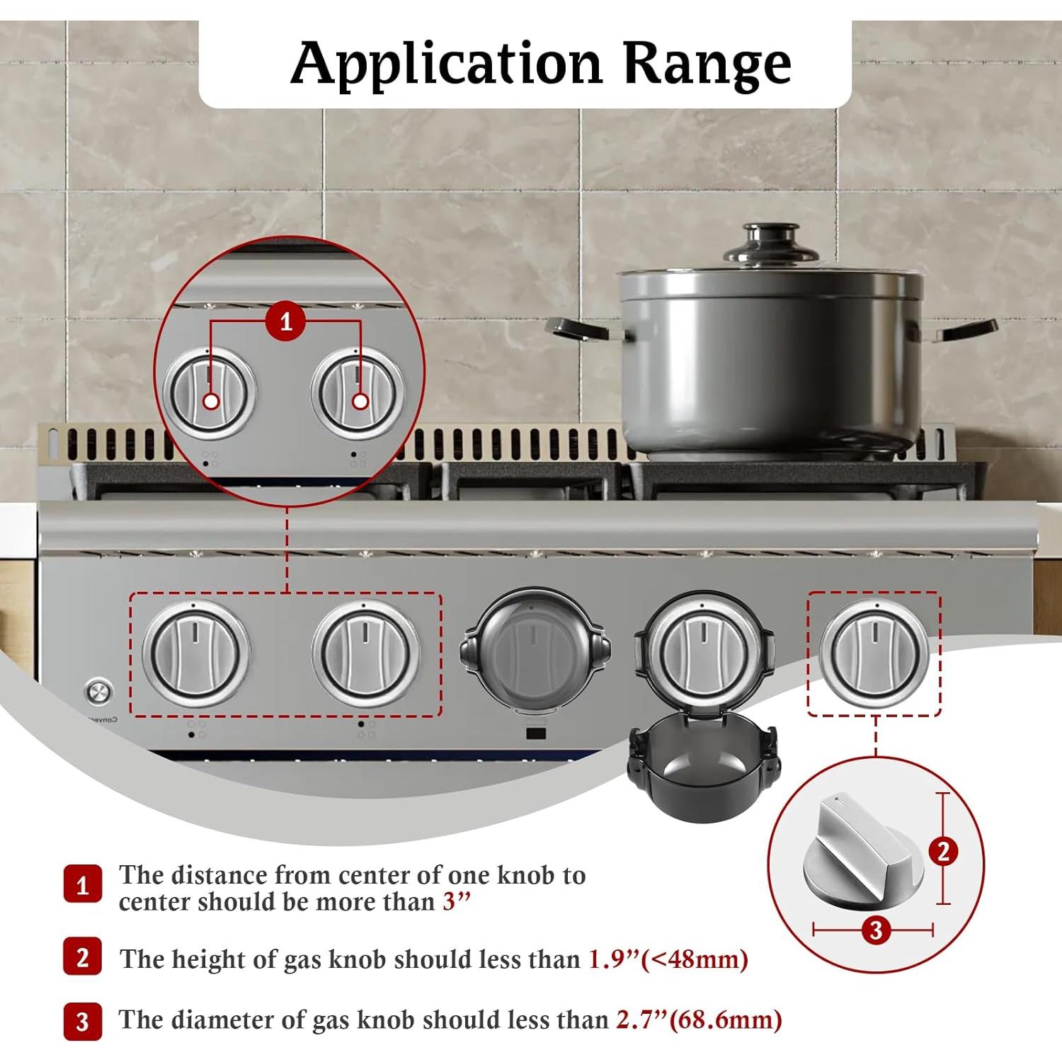 Cubiertas de Seguridad para Perillas de Estufa XNGPALM, 5 Pzas