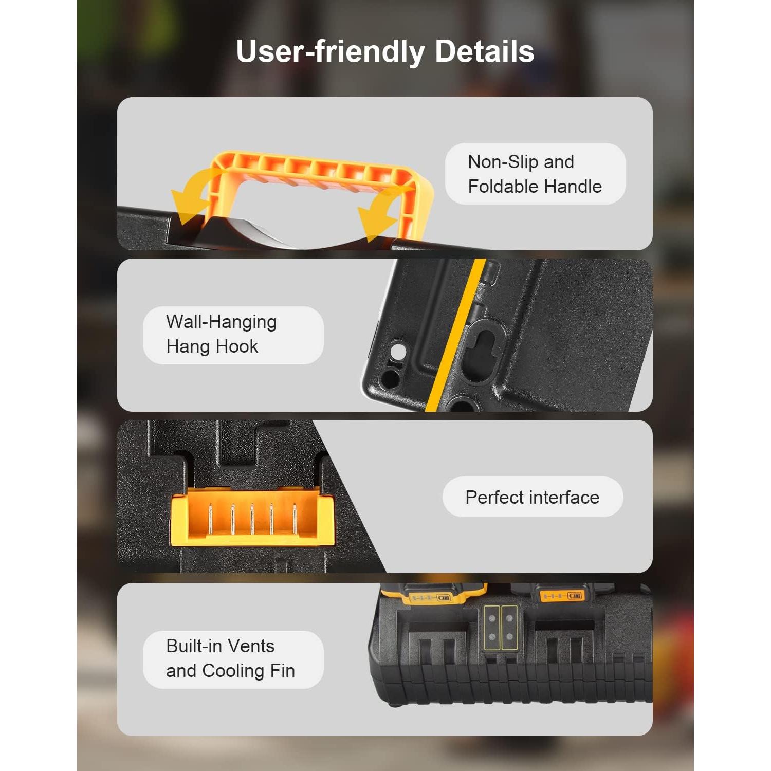 Cargador de Batería Dewalt DCB104 Compatible 12V/20V Max