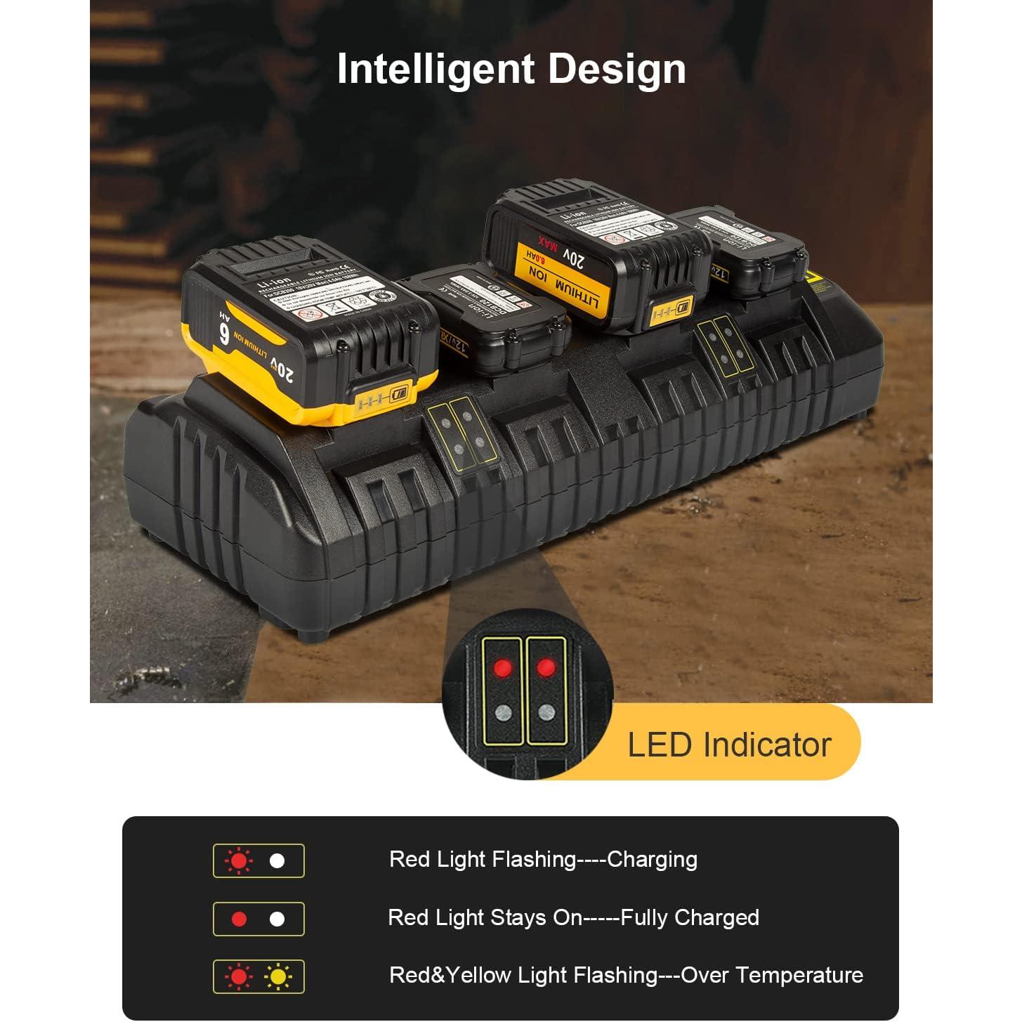 Cargador de Batería Dewalt DCB104 Compatible 12V/20V Max