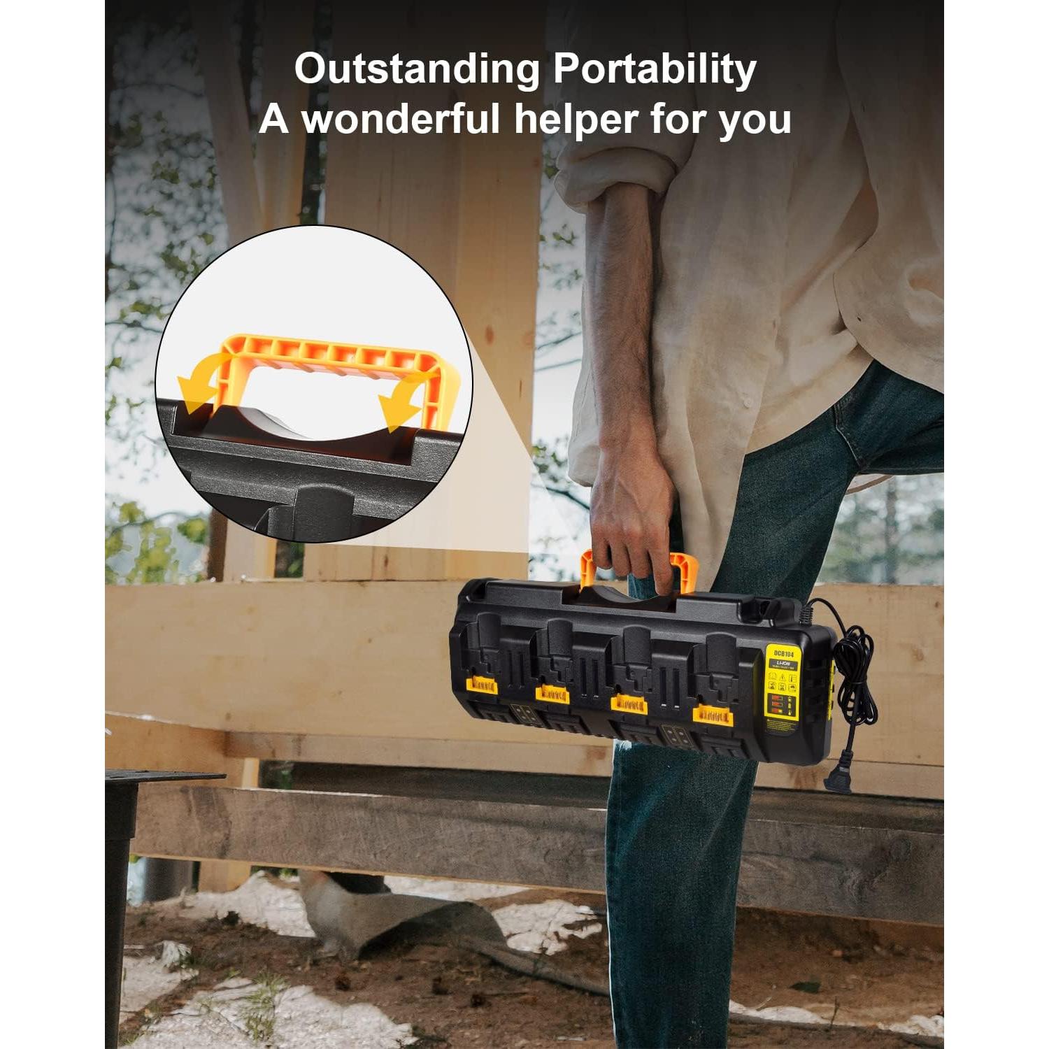 Cargador de Batería Dewalt DCB104 Compatible 12V/20V Max