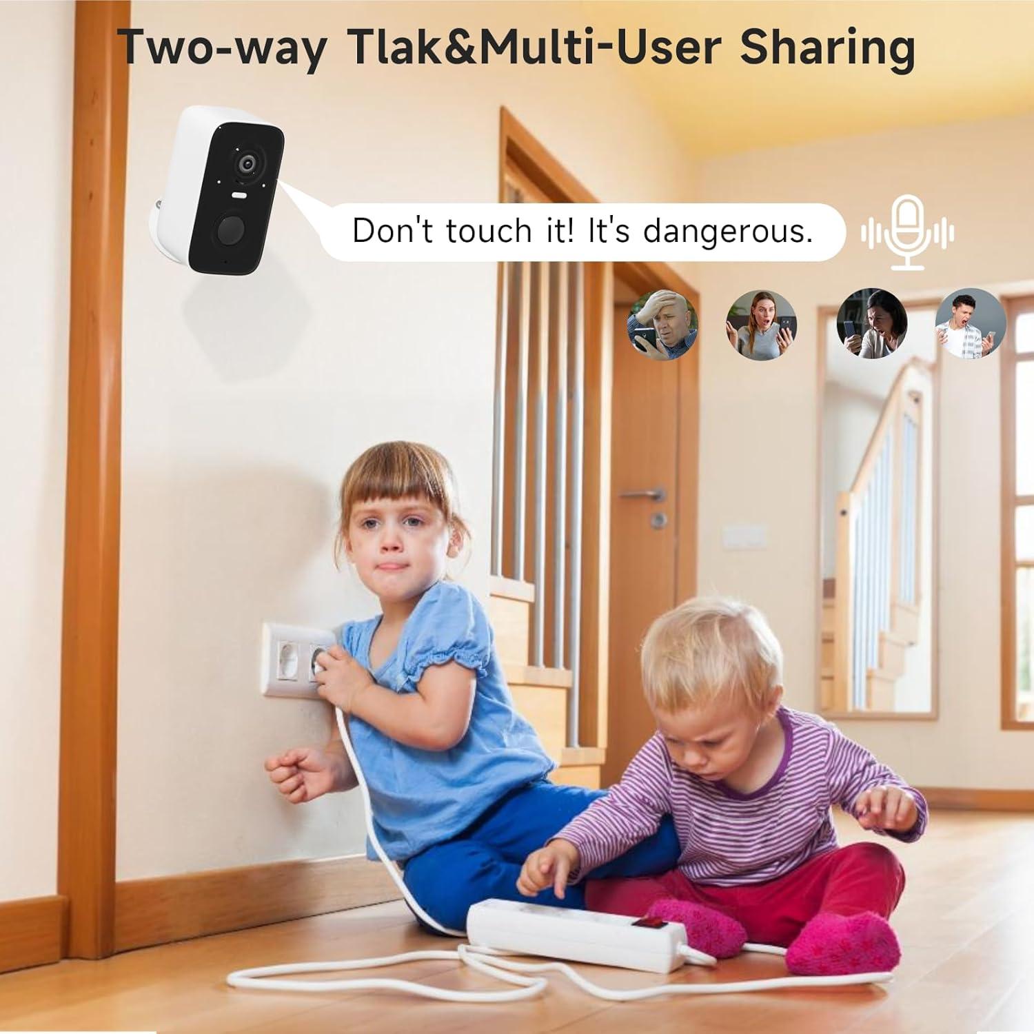 Cámara de Seguridad Rraycom Inalámbrica 2K con Batería