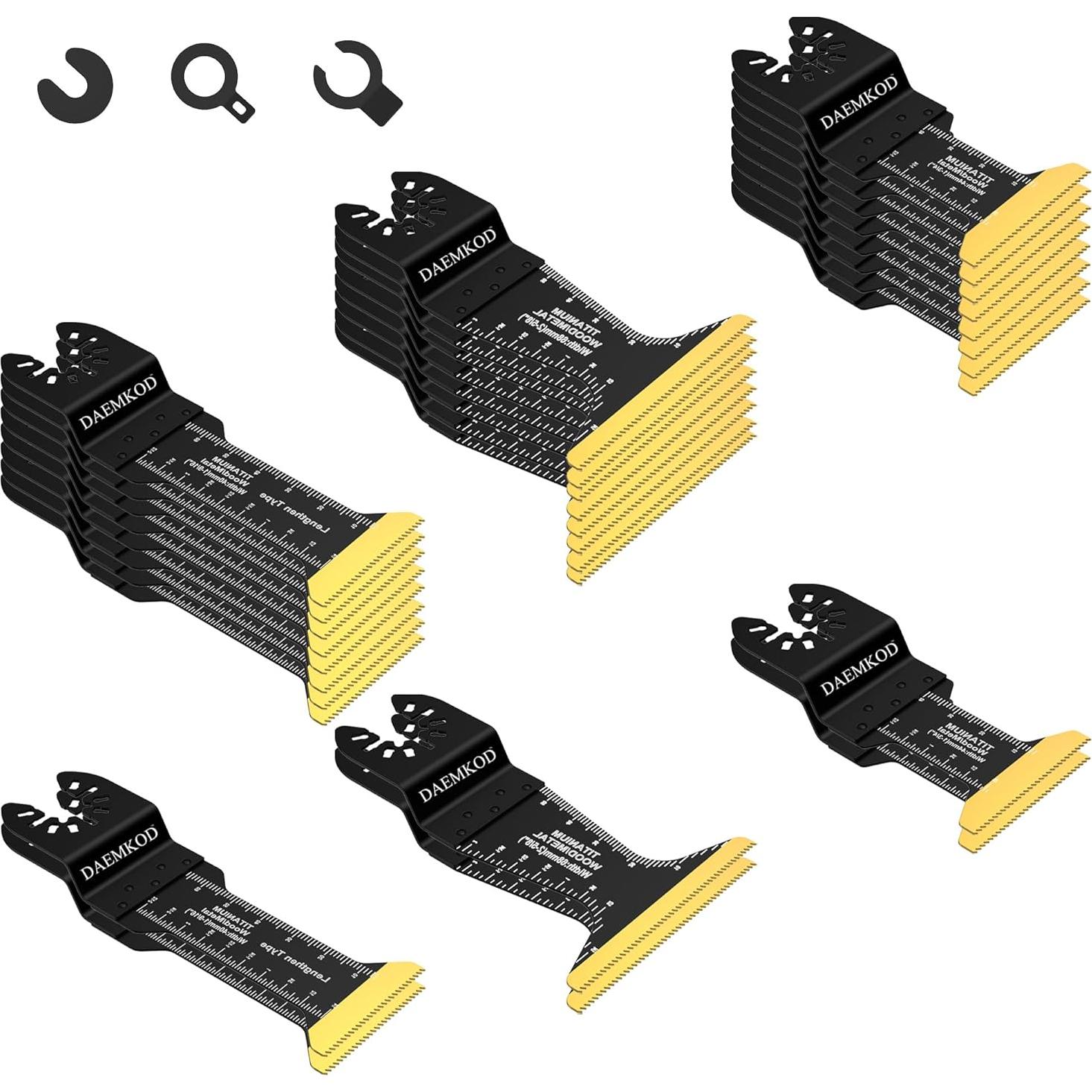 Hojas de sierra oscilante de titanio DAEMKOD 30 piezas para metal