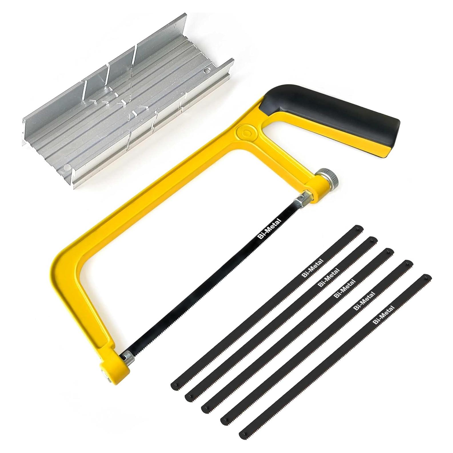 Sierra de mano mini Viganoc 150 mm con 5 hojas bi-metal