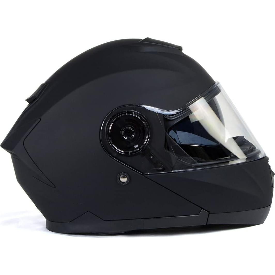 Casco Modular de Motocicleta Milwaukee MPH9814DOT Negro Mate XS