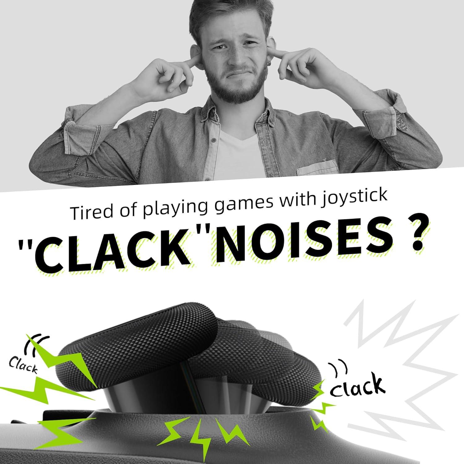 Protectores de Joystick de Silicona ELETIUO - 60 Pcs Transparente/Negro/Blanco