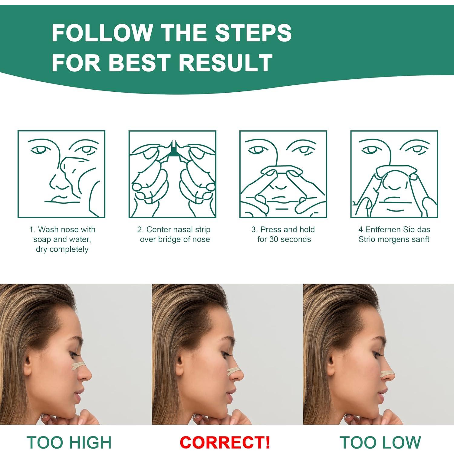 Tiras Nasales UPMOSTEK Anti Ronquidos 120 Unidades Alivio Congestión