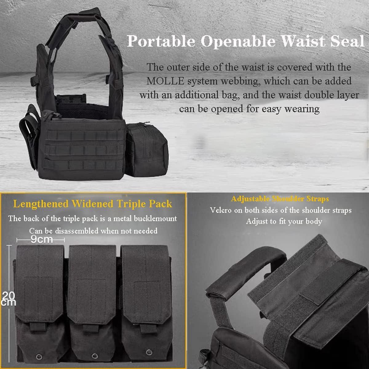 Chaleco Táctico AZB Ajustable para Hombres - Nylon 600D