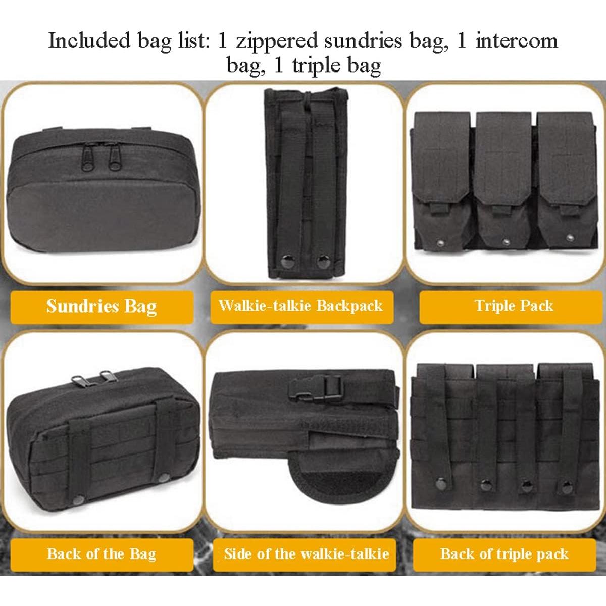 Chaleco Táctico AZB Ajustable para Hombres - Nylon 600D