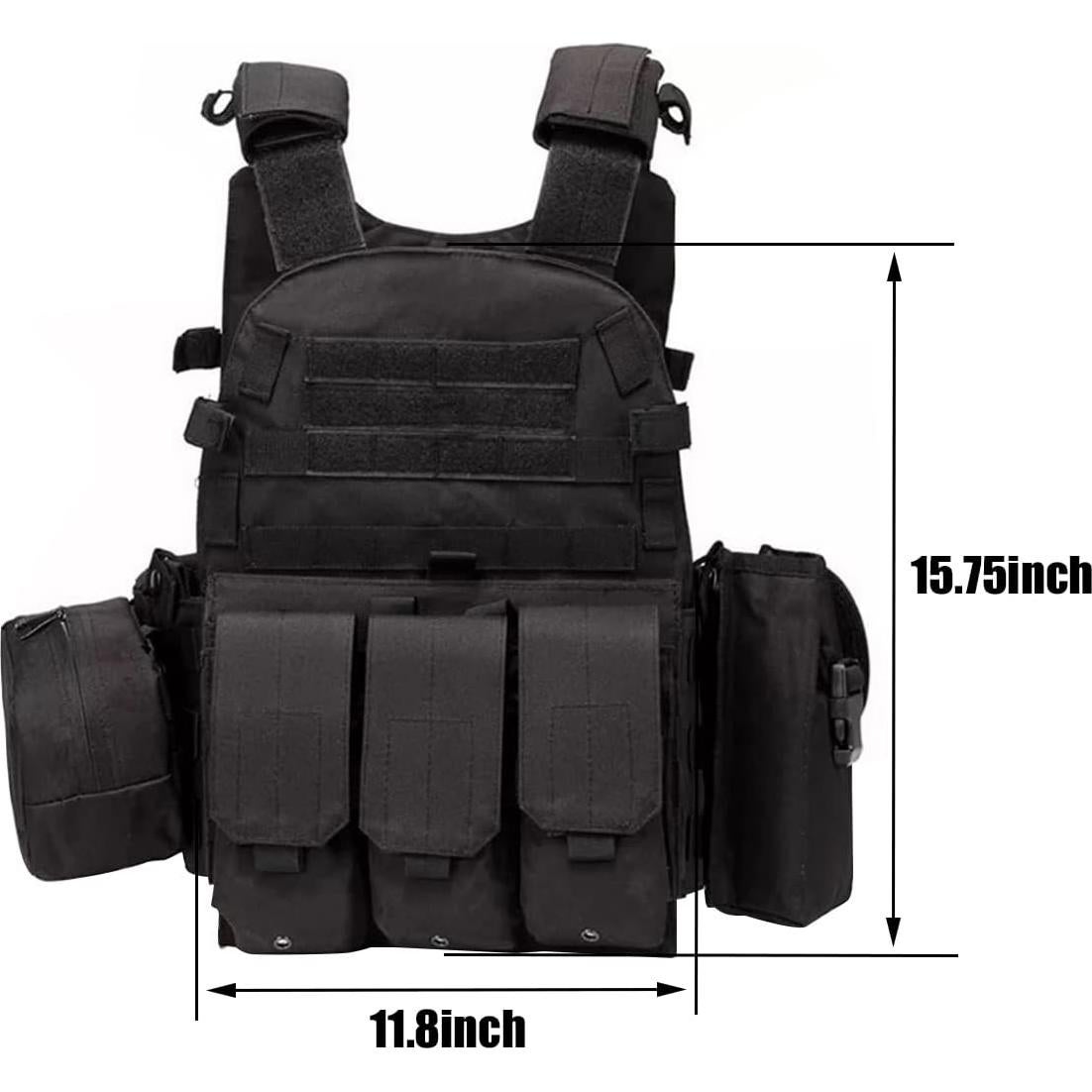 Chaleco Táctico AZB Ajustable para Hombres - Nylon 600D