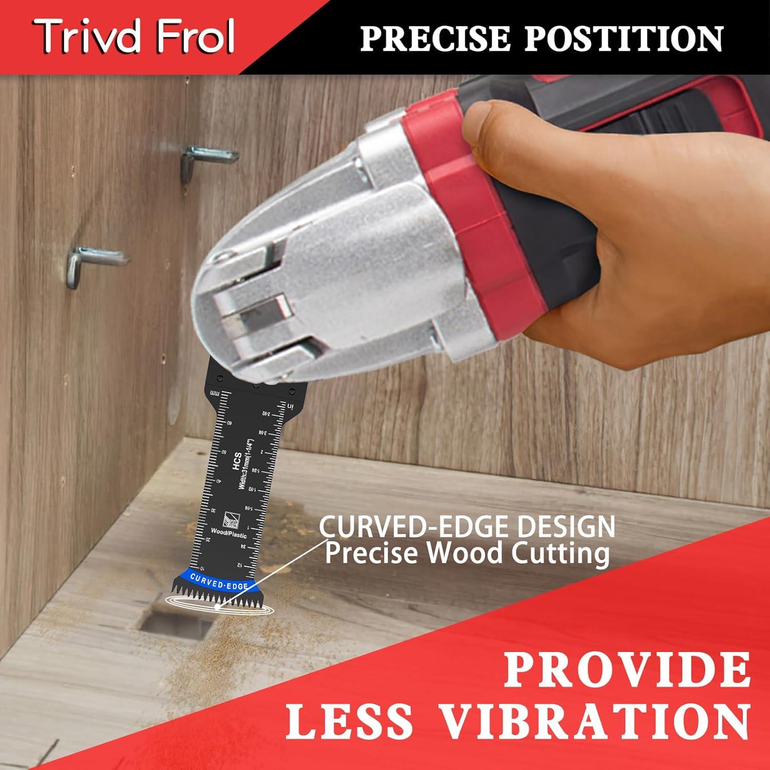 10 Cuchillas de Sierra Oscilante Extra Largas TrivdPro 70mm Bi-Metal