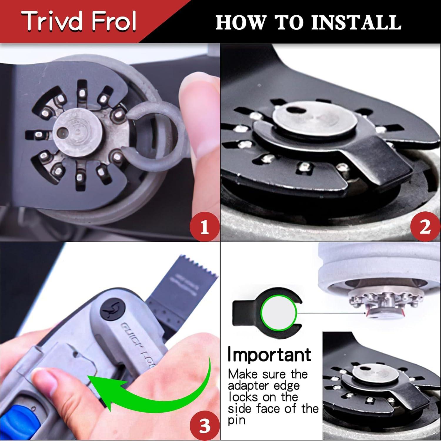 10 Cuchillas de Sierra Oscilante Extra Largas TrivdPro 70mm Bi-Metal