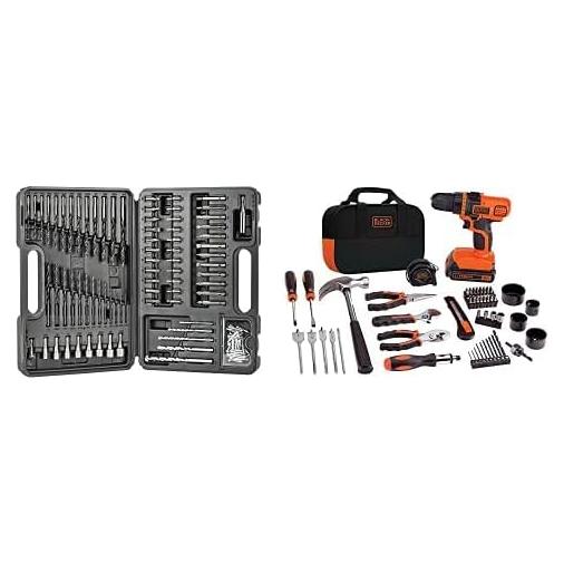 Taladro Black & Decker LDX120PK 20V Litio-Ion + 109 Accesorios