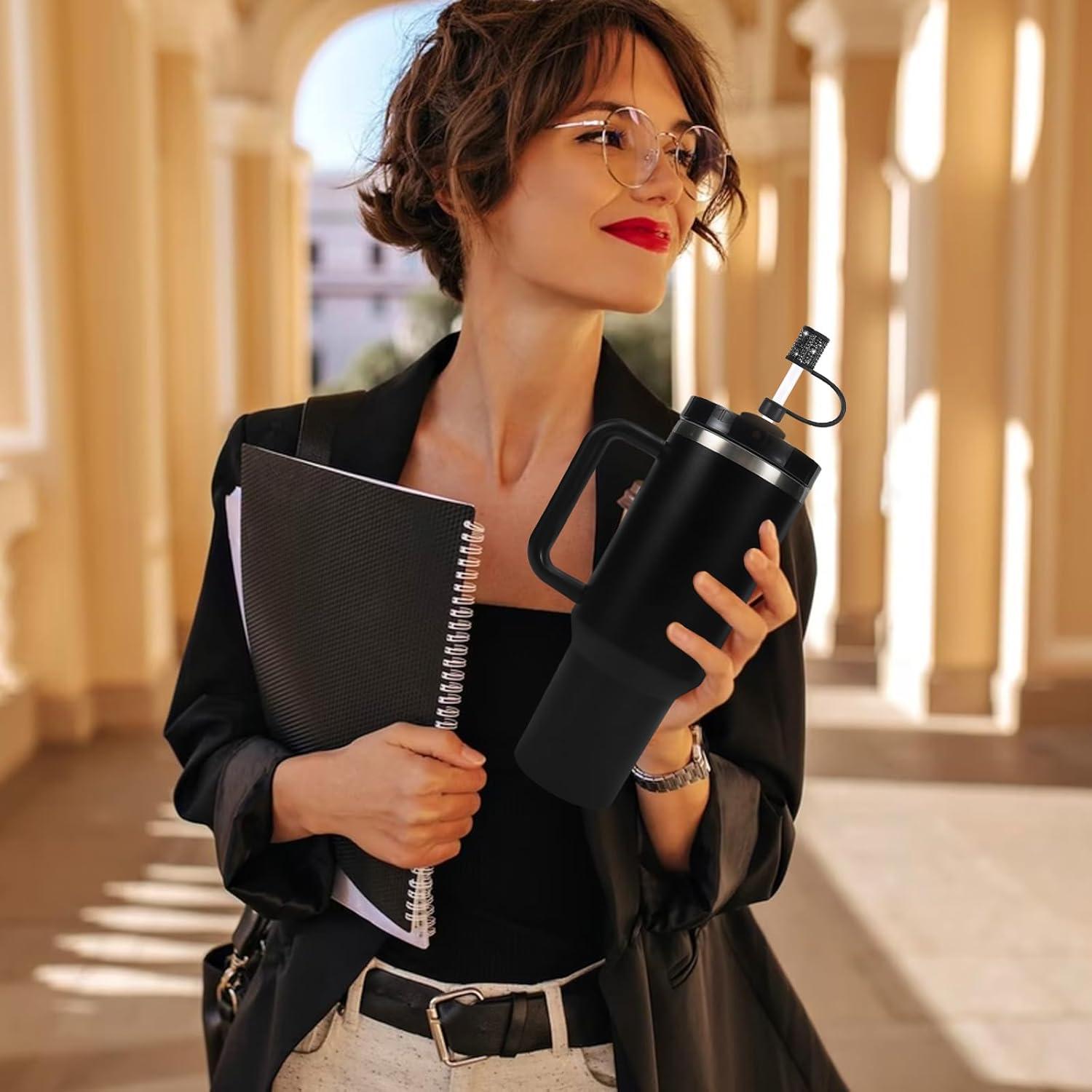 Juego de Accesorios para Taza Stanley 4Pcs Cubiertas de Paja 30/40oz