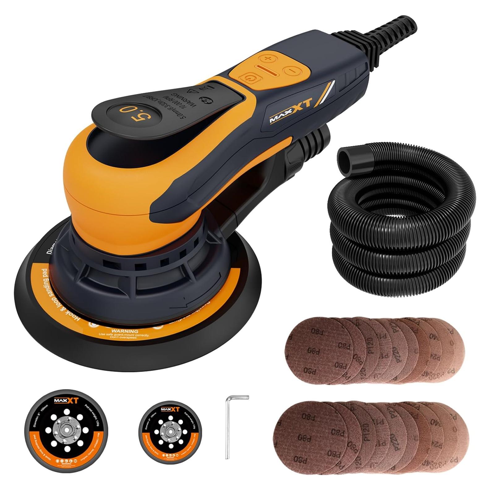 Lijadora Orbital Aleatoria Eléctrica MAXXT 5mm Naranja