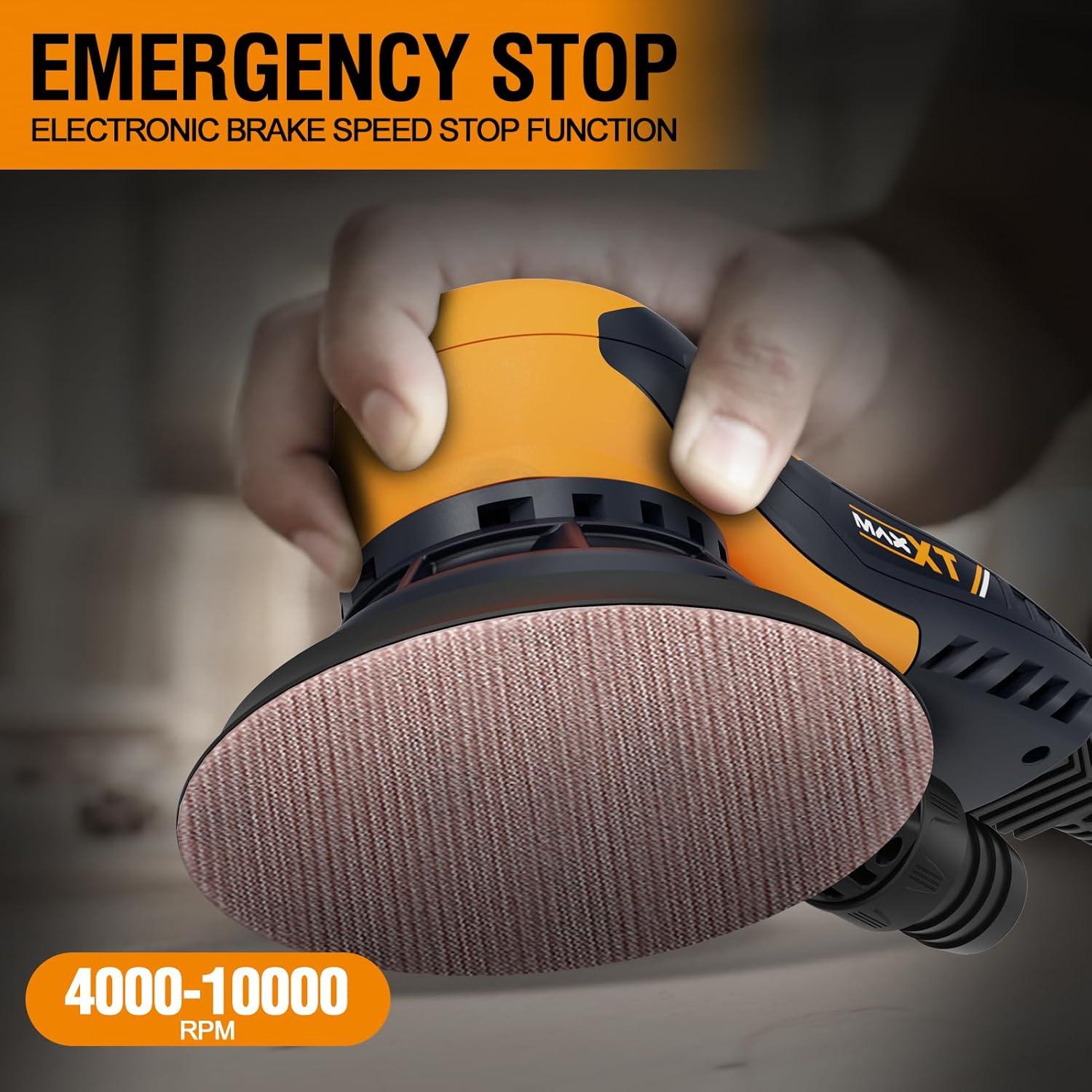 Lijadora Orbital Aleatoria Eléctrica MAXXT 5mm Naranja