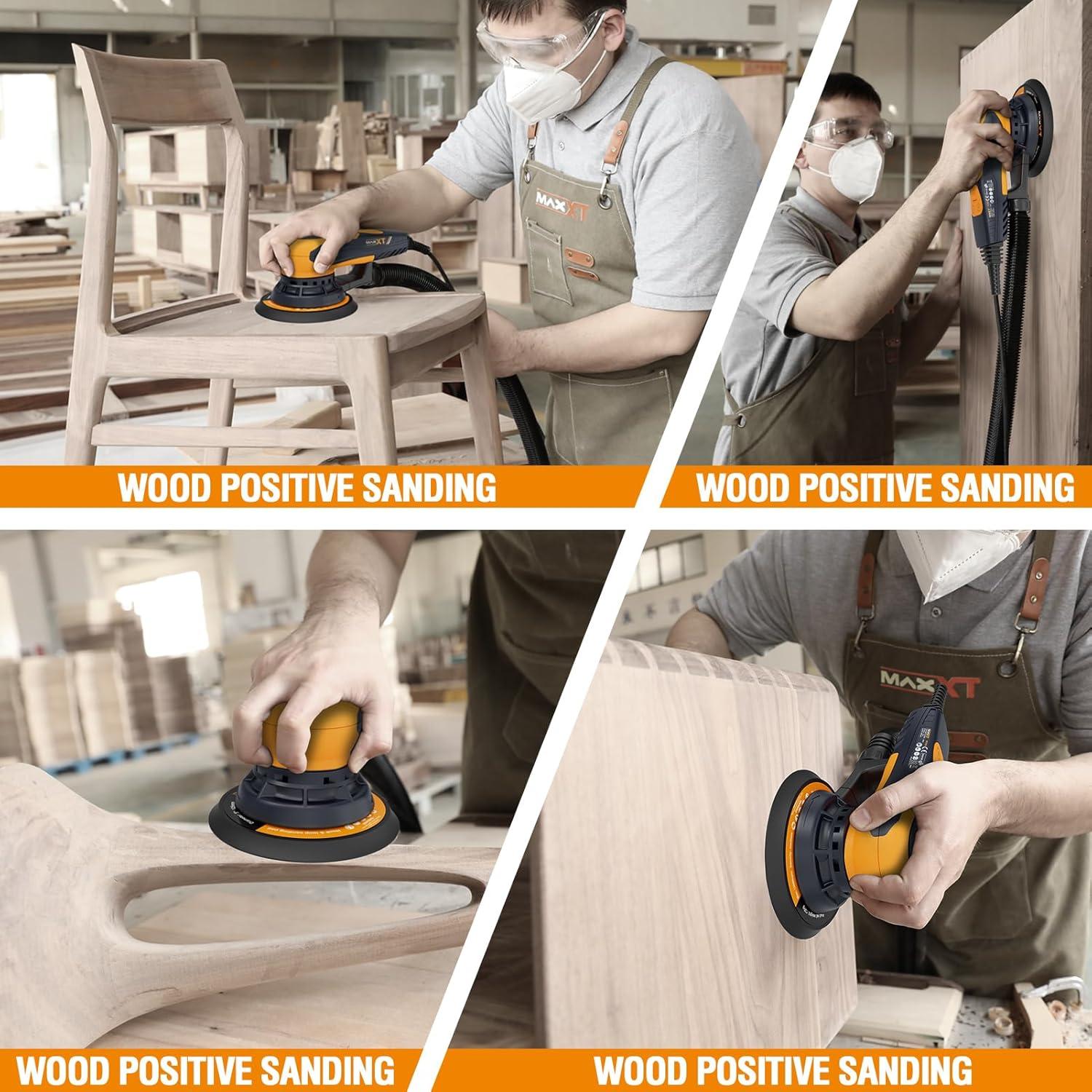 Lijadora Orbital Aleatoria Eléctrica MAXXT 5mm Naranja