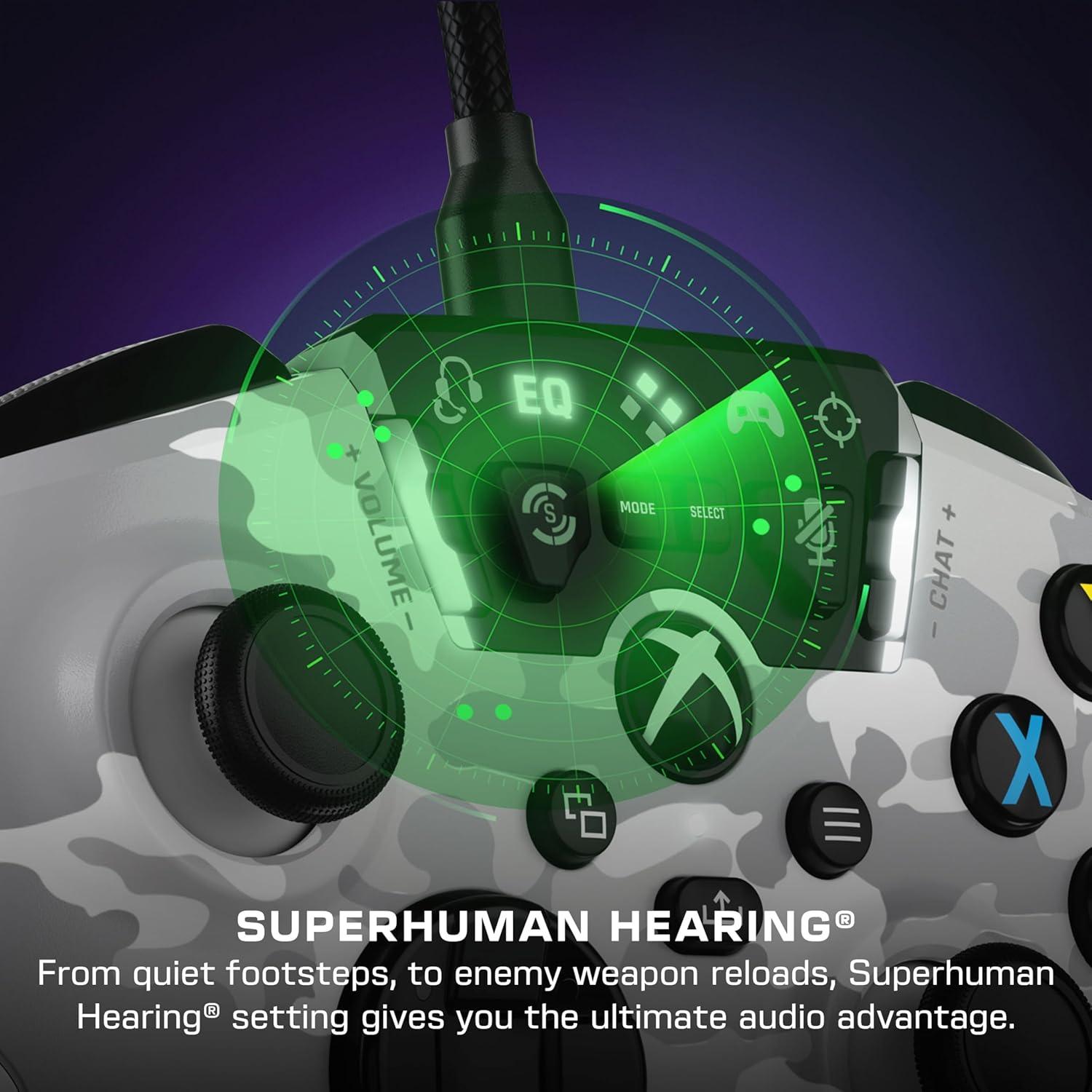 Turtle Beach Recon Controller Wired Game Controller Officially Licensed for Xbox Series X, Xbox Series S, Xbox One & Windows - Audio Enhancements, Remappable Buttons, Superhuman Hearing – Arctic Camo