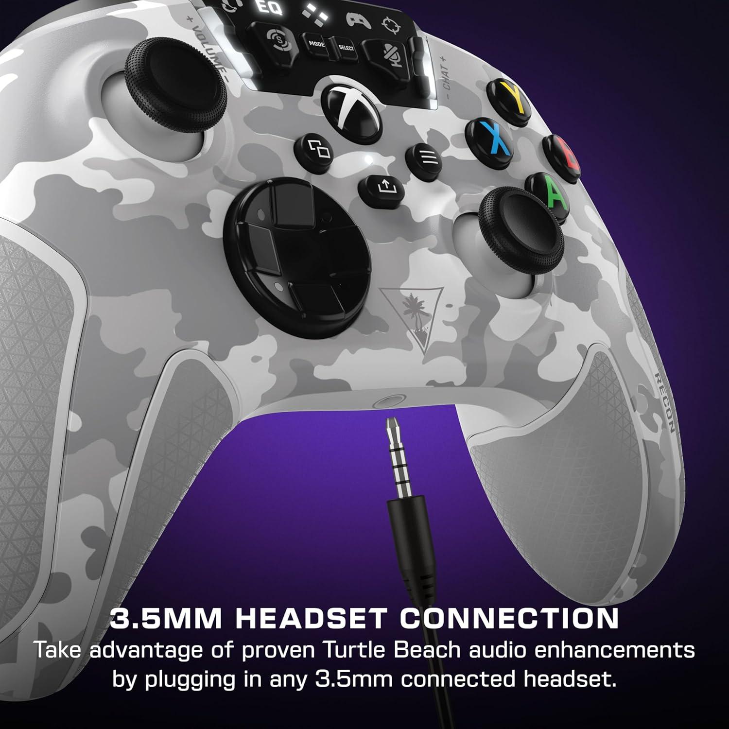 Turtle Beach Recon Controller Wired Game Controller Officially Licensed for Xbox Series X, Xbox Series S, Xbox One & Windows - Audio Enhancements, Remappable Buttons, Superhuman Hearing – Arctic Camo