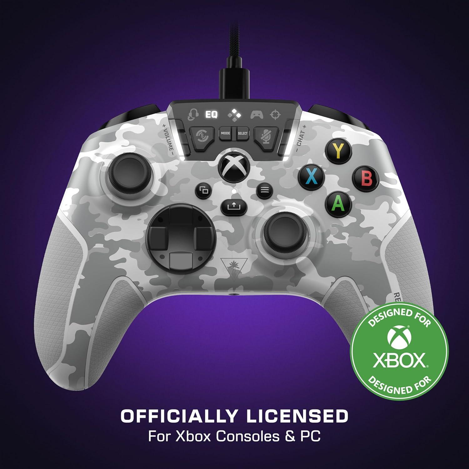 Turtle Beach Recon Controller Wired Game Controller Officially Licensed for Xbox Series X, Xbox Series S, Xbox One & Windows - Audio Enhancements, Remappable Buttons, Superhuman Hearing – Arctic Camo
