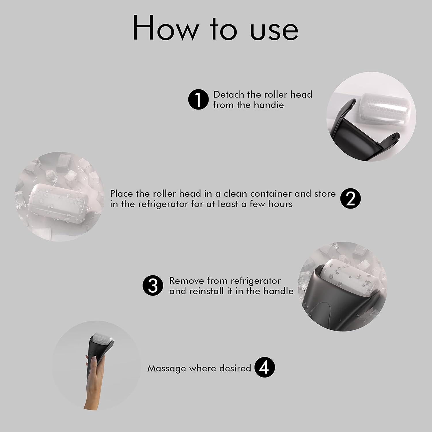 Juego de Rodillo de Hielo y Gua Sha Albatross para Cuidado Facial