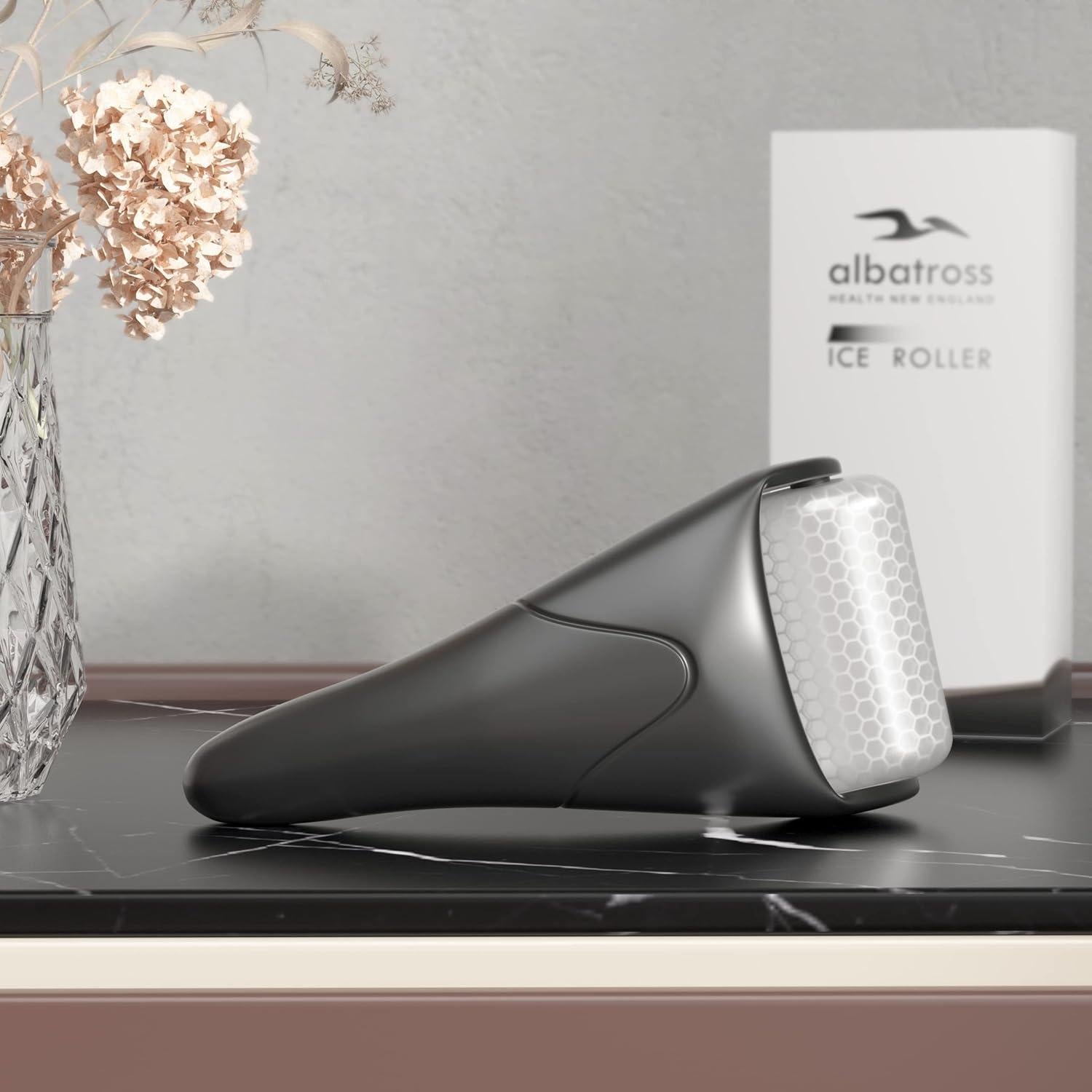 Juego de Rodillo de Hielo y Gua Sha Albatross para Cuidado Facial