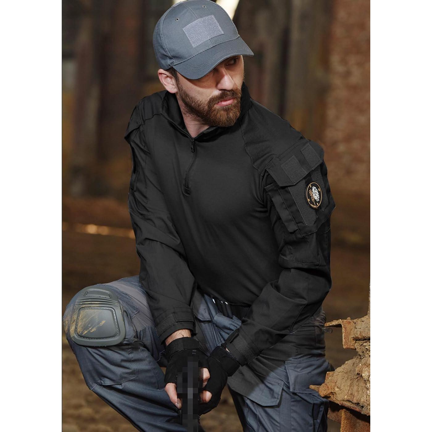 Camisa Táctica de Combate Carwornic para Hombres - Manga Larga