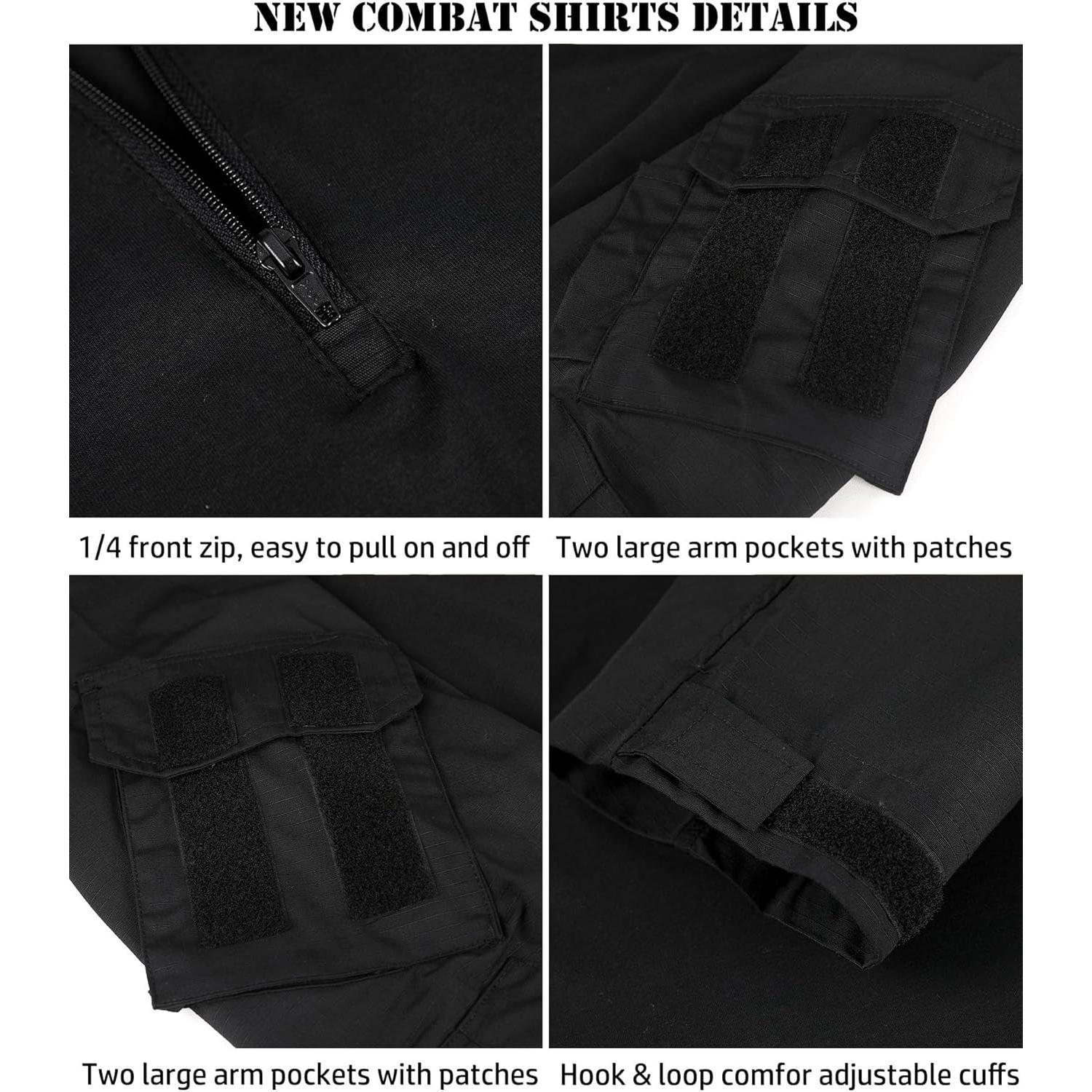 Camisa Táctica de Combate Carwornic para Hombres - Manga Larga