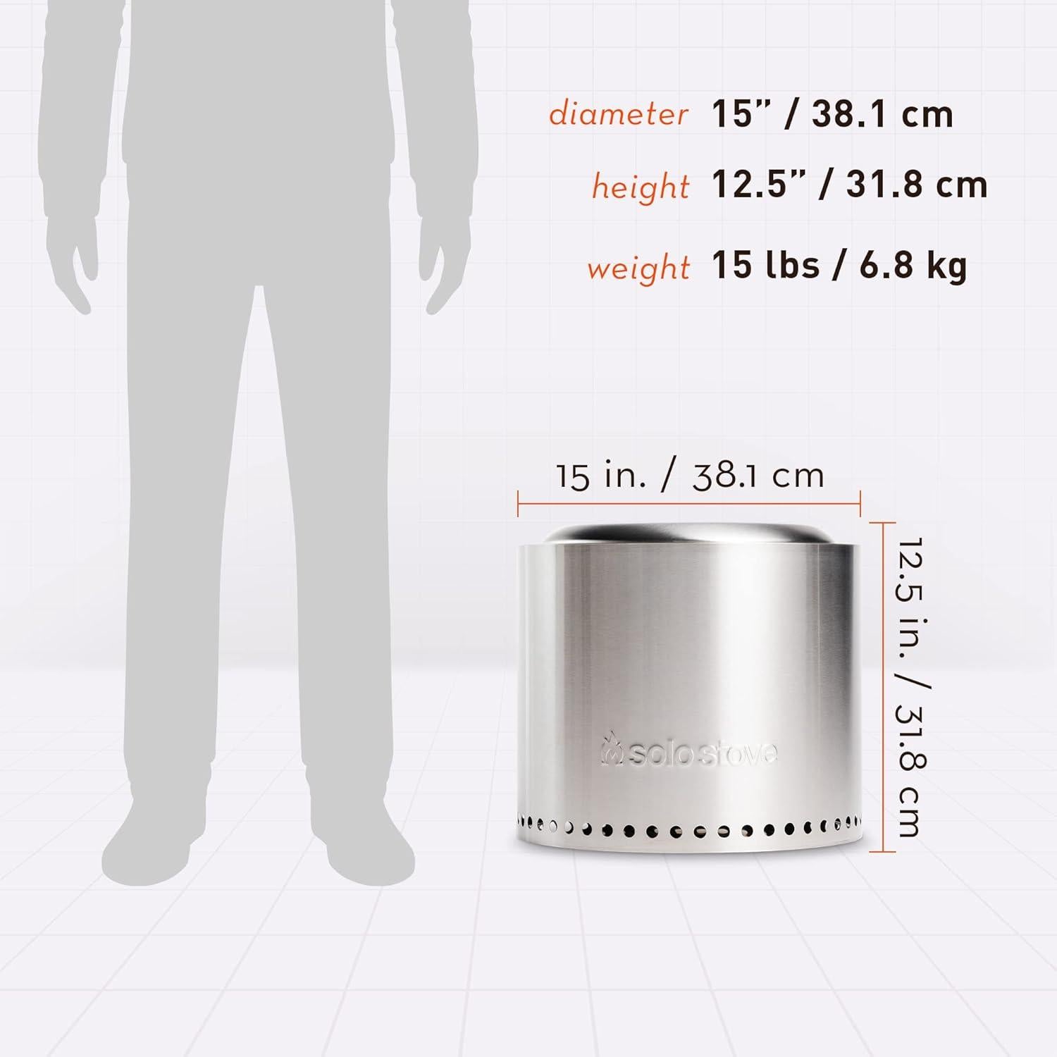 Solo Stove Ranger 2.0 - Horno de Fuego Sin Humo 38 cm