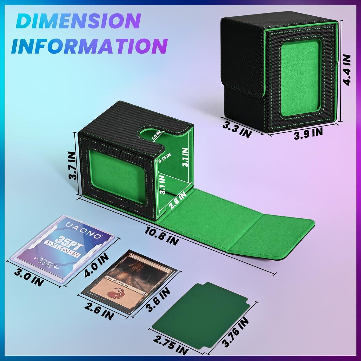 Caja de Almacenamiento para Cartas UAONO - 100+ Cartas Doble Manga