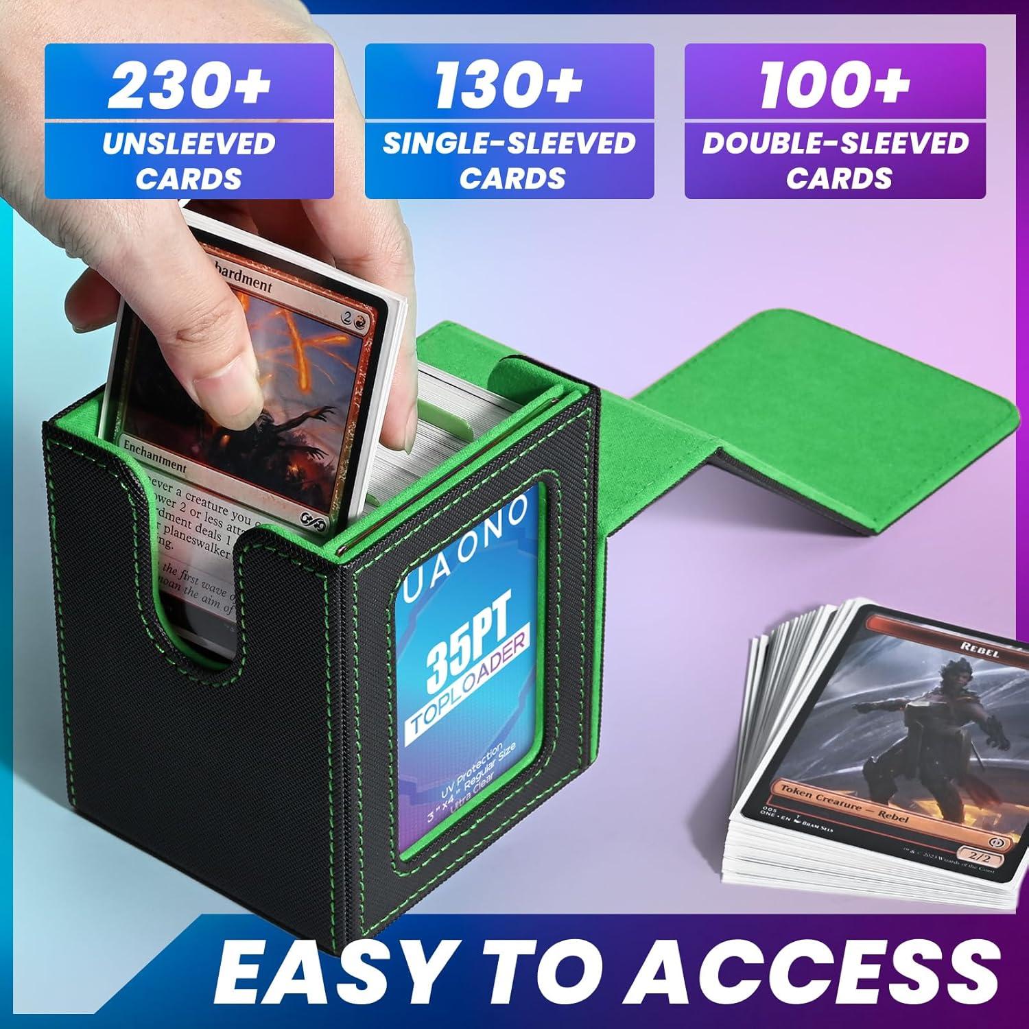 Caja de Almacenamiento para Cartas UAONO - 100+ Cartas Doble Manga