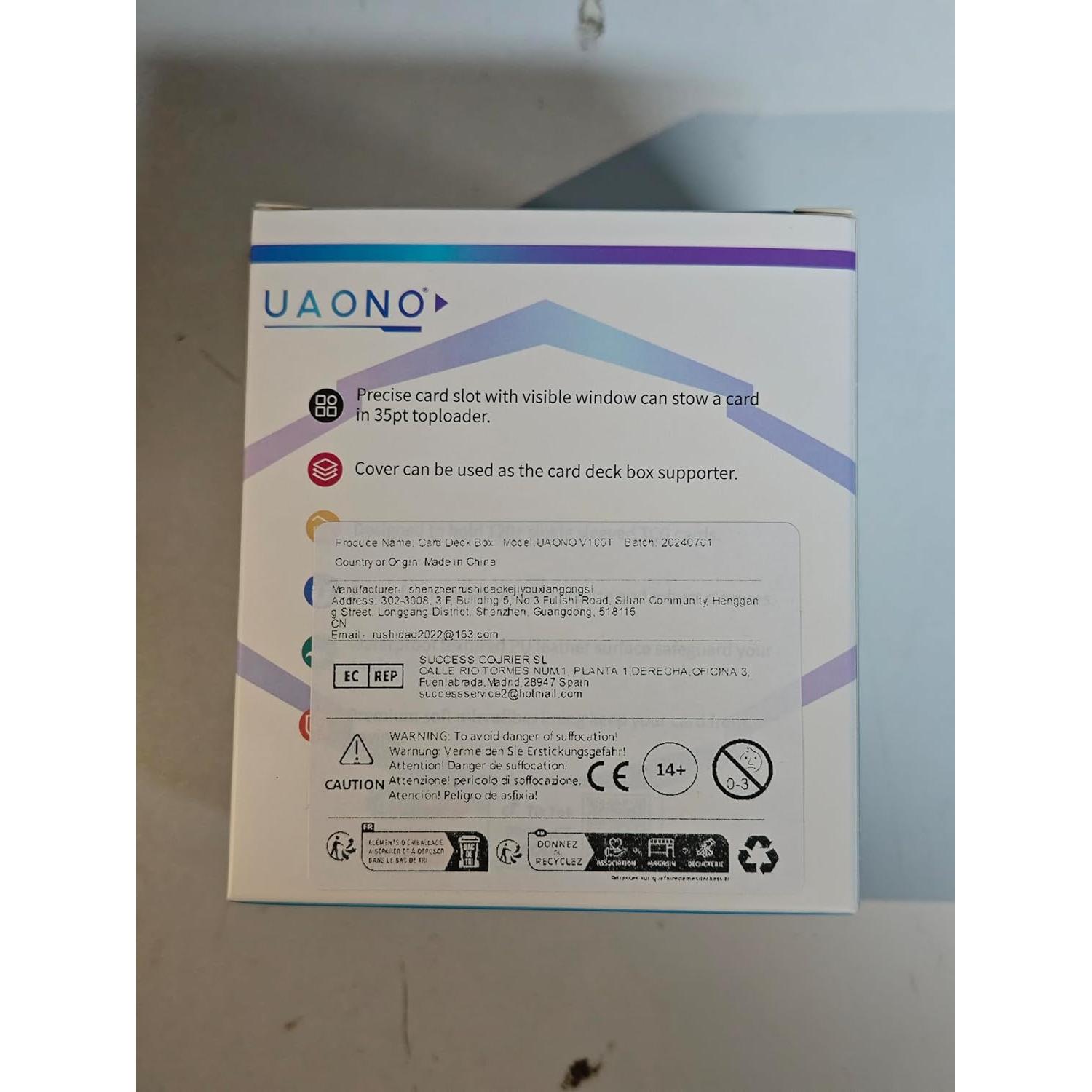 Caja de Almacenamiento para Cartas UAONO - 100+ Cartas Doble Manga