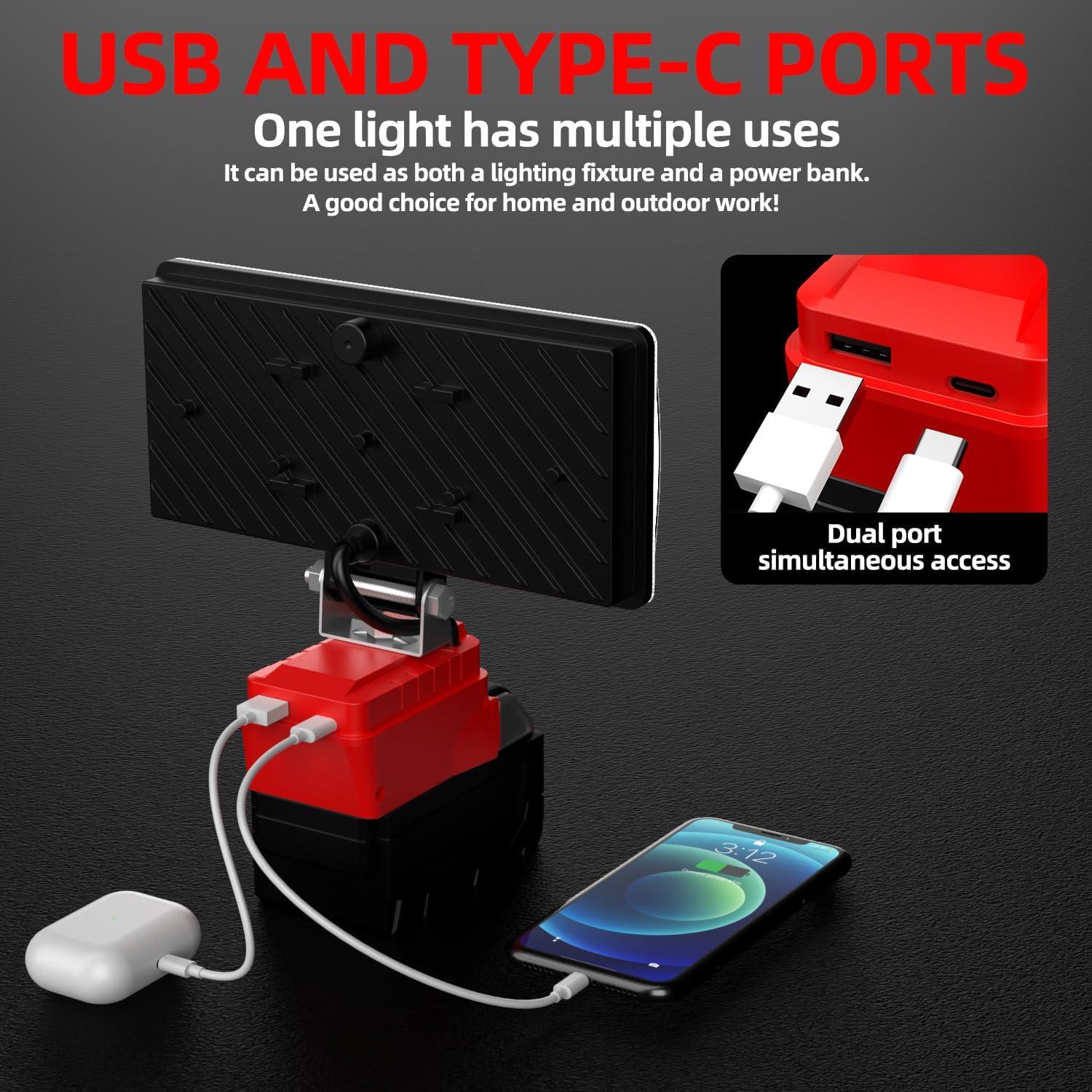 Luz de Trabajo LED Inalámbrica DEMIMA 90W 5400 Lúmenes