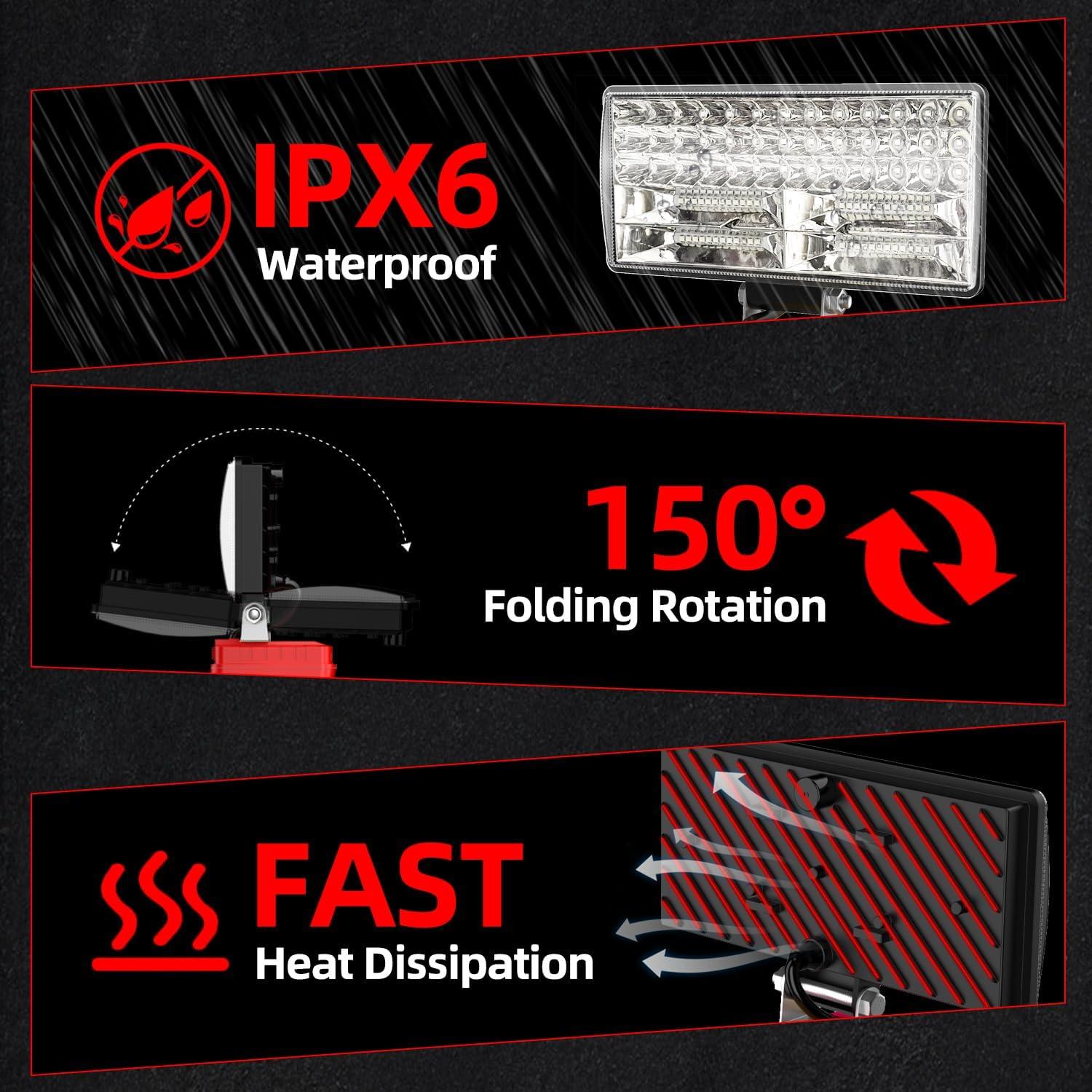 Luz de Trabajo LED Inalámbrica DEMIMA 90W 5400 Lúmenes