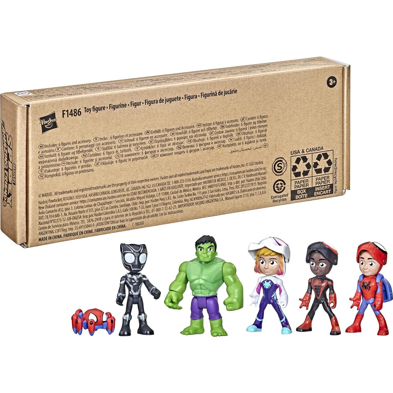 Multipack de Héroes Spidey y Amigos Hasbro 4 Figuras 3+