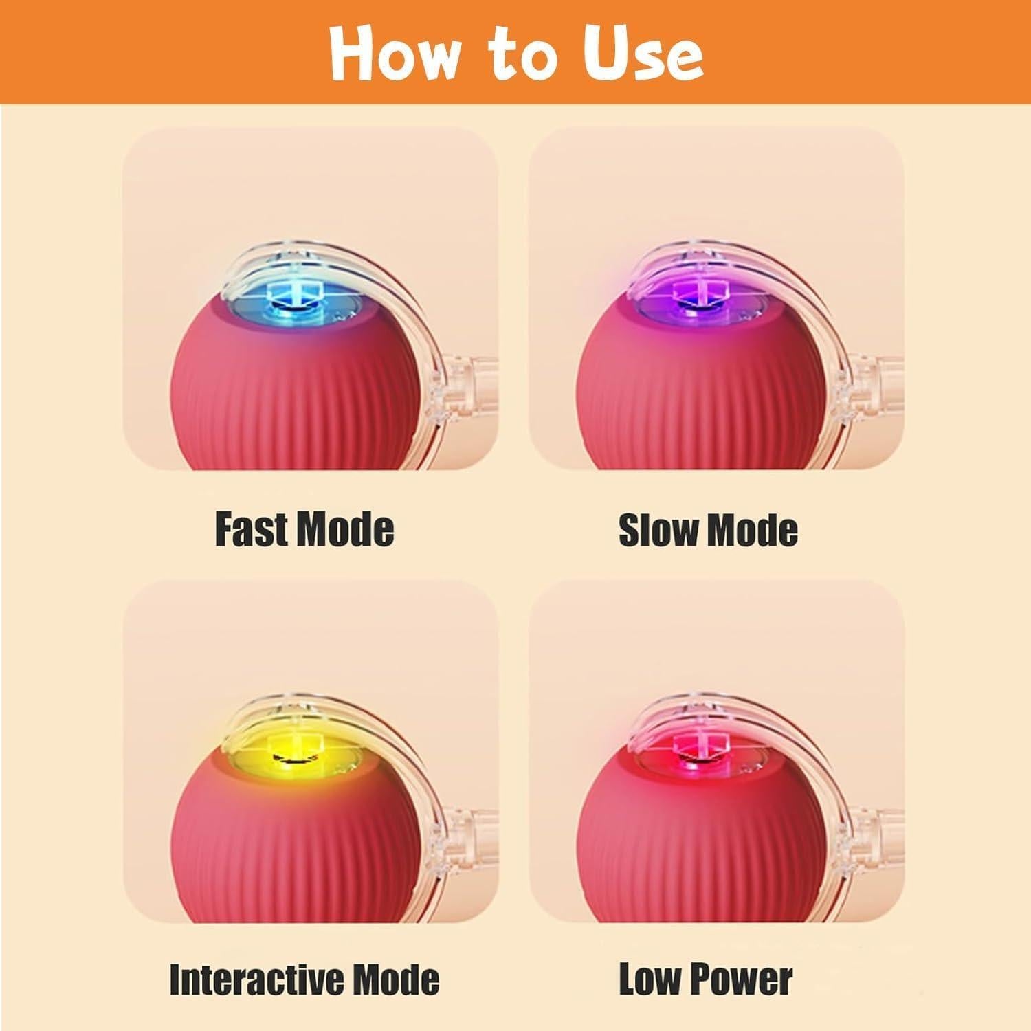 2PC Interactive Cat Toys,360 ° Fully Automatic Dogs & Cats Smart Rolling Ball,Durable and Rechargeable (Green)