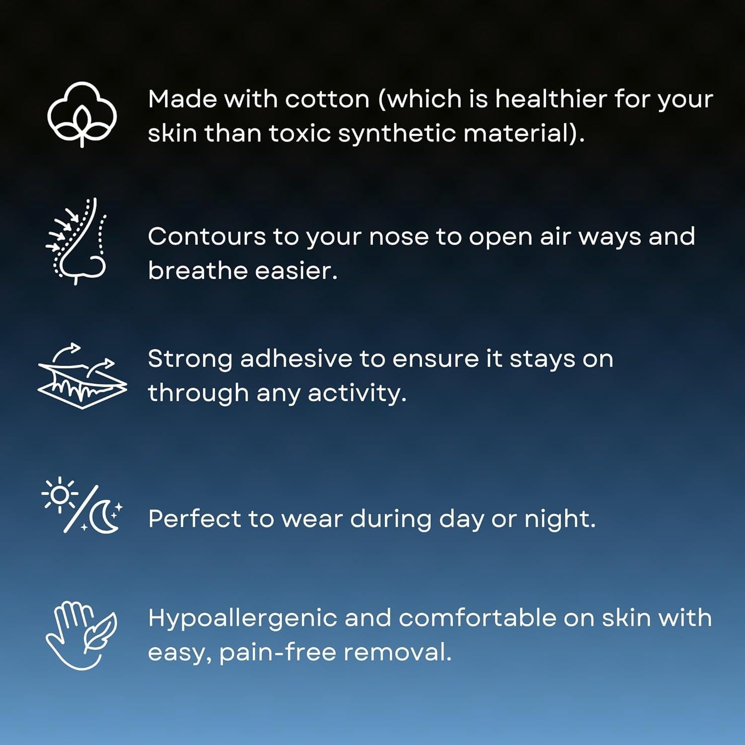 Tiras Nasales Inhale Actually Modern - 30 Unidades para Dormir