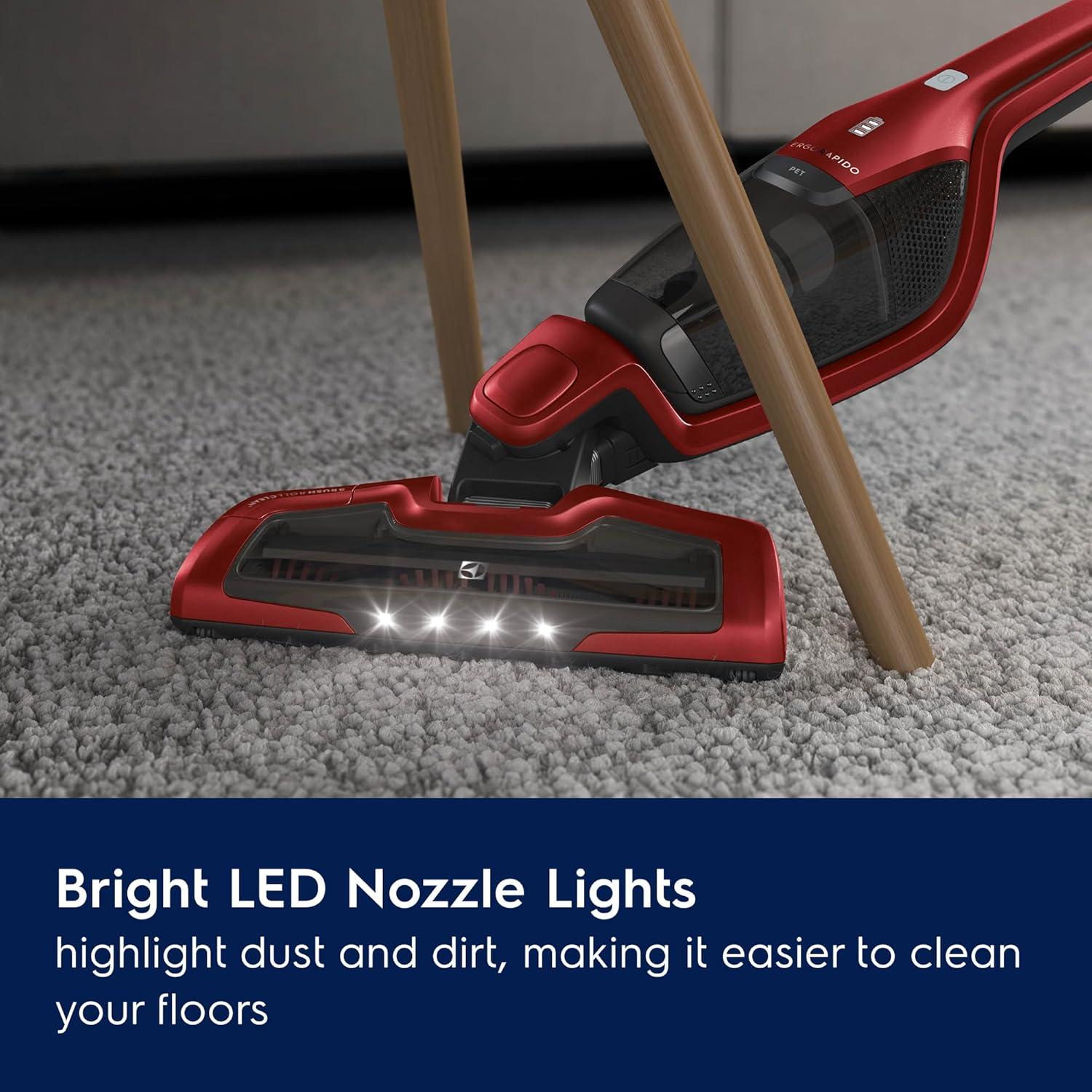 Aspiradora Inalámbrica 2-en-1 Electrolux Ergorapido Pet 48 min