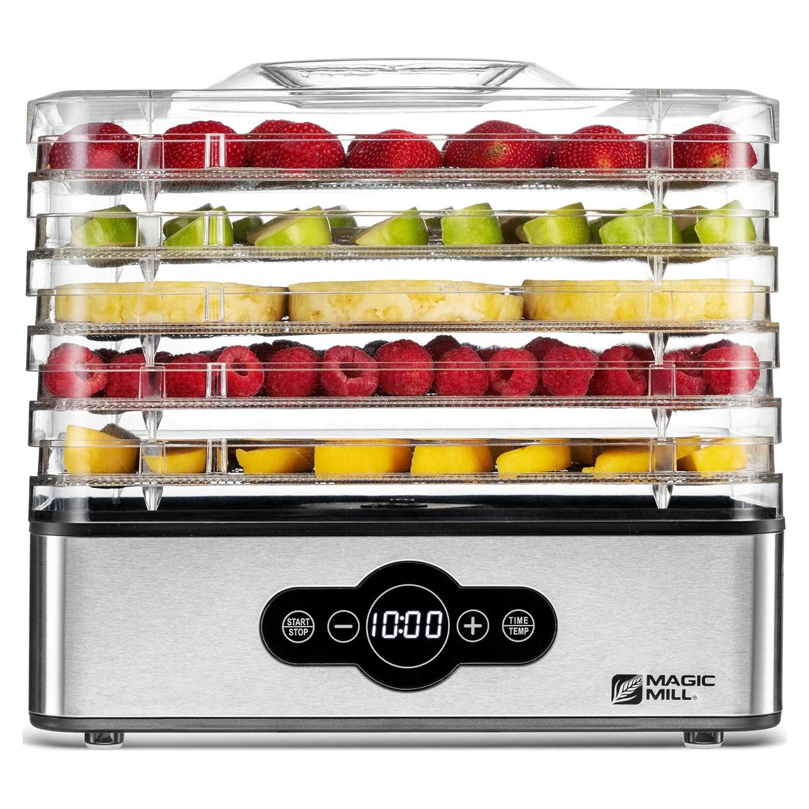 Deshidratadora de Alimentos Magic Mill MFD-5000 | 5 Bandejas de Acero Inoxidable