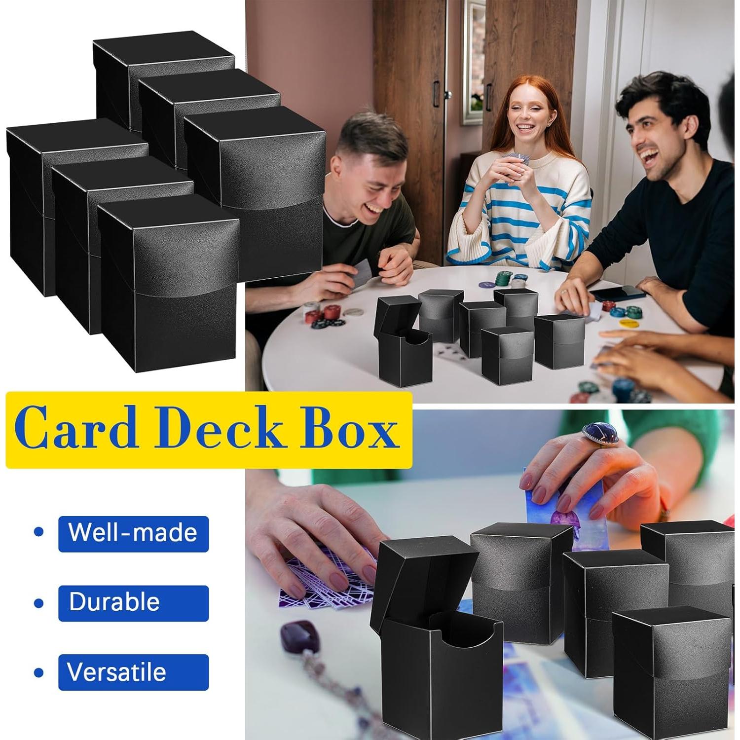 Caja de Almacenamiento para Cartas Deekin - 18 Unidades, Negro, 10x7.1x5 cm